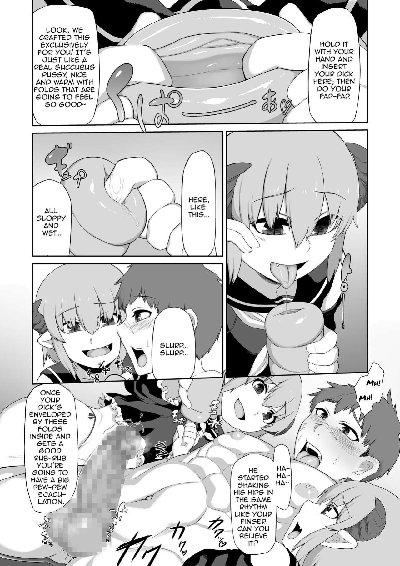 [Blitzkrieg (Moscow)] Futago Succubus to Mahou no Onaho | The Succubus Twins and the Magical Onahole [FemdomScans]