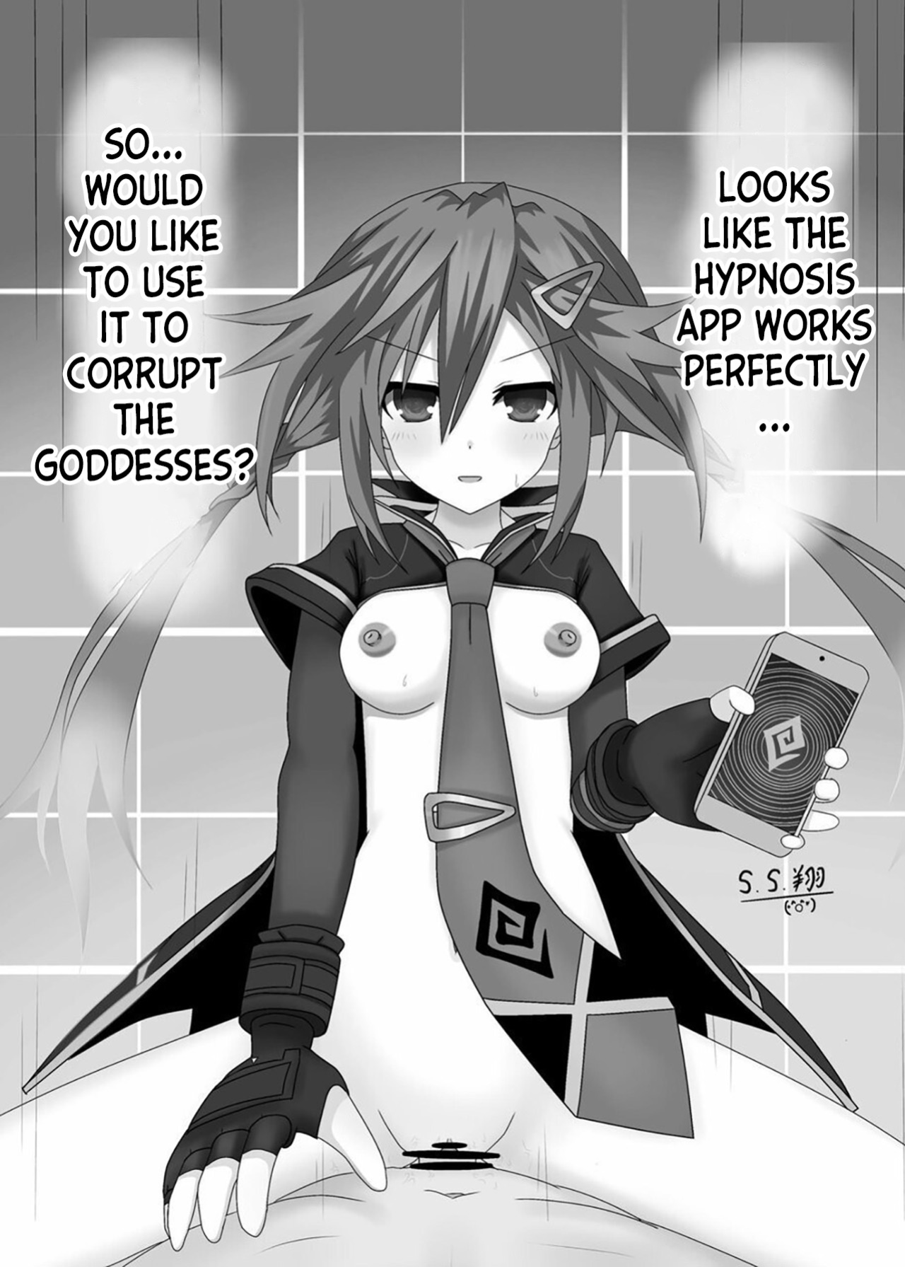 [Kyouya (kyou konogoro)] Saimin Appli -Ririshii Megami-sama-tachi ga Saimin de Ochiru Hazu ga Nai- (Hyperdimension Neptunia) [desudesu]