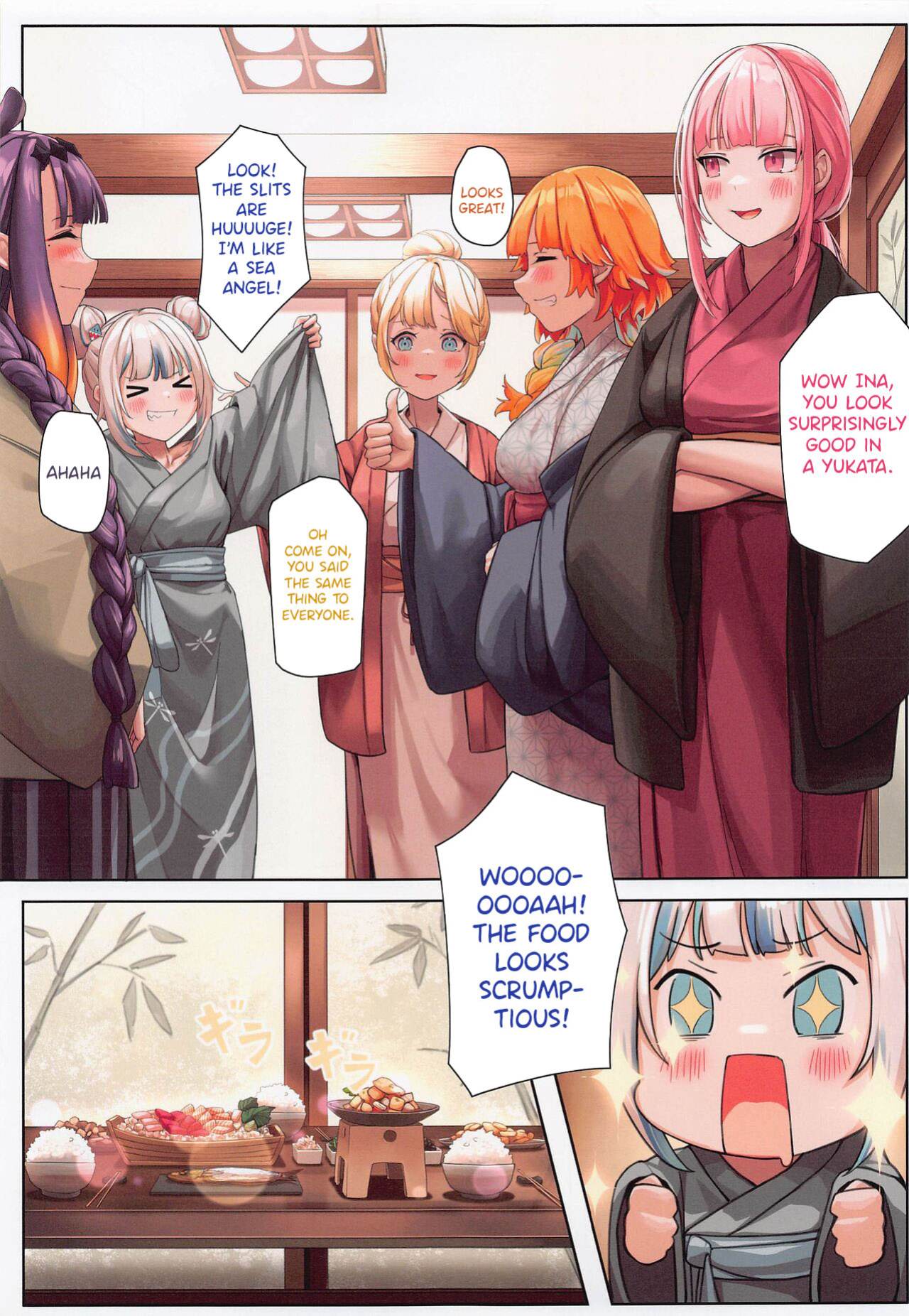 [Kuwaiya (Biu (Mitsu))] AmeSame Onsen Ryokou no Iroiro | The Many Happenings of AmeSame's Hot Spring Trip (Watson Amelia, Gawr Gura)