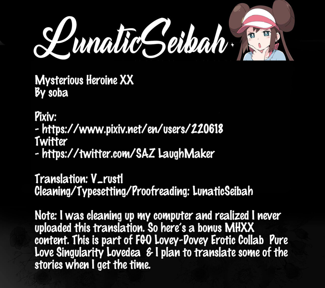 [Kakuzatou (soba)] Mysterious Heroine XX (FGO Lovey-Dovey Erotic Collab ~Pure Love Singularity Lovedea~) (Fate Grand Order) [LunaticSeibah]