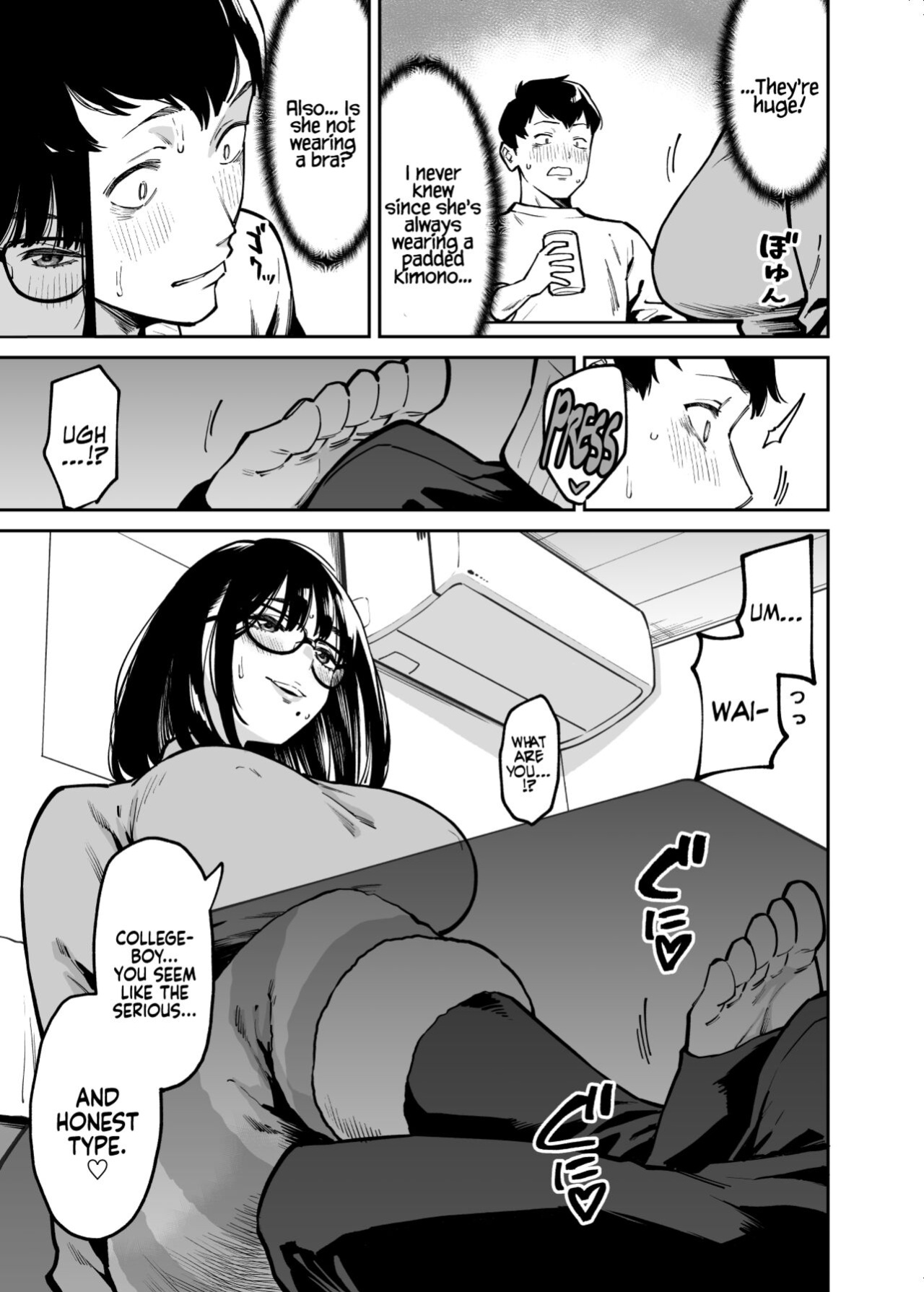 [Uchuusen Shoujigou (Shouji Nigou)] Otonari no Darashina Onee-san ni Nagusamerareru Hanashi | Comforted by the Sloppy Girl Next Door [Coffedrug]