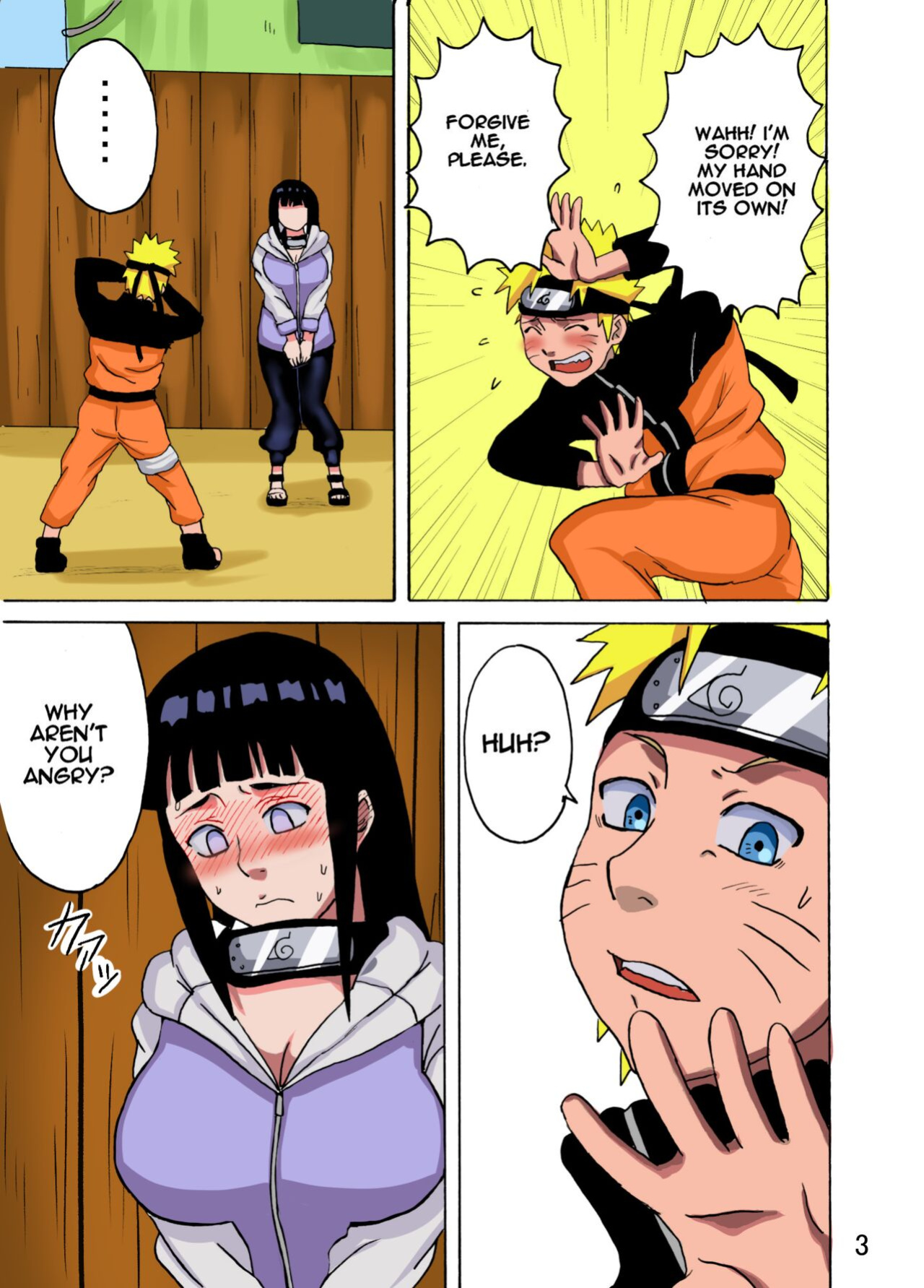 [Naruho-dou (Naruhodo)] Hinata Ganbaru! | Hinata Fight! (Naruto) [Colorized]