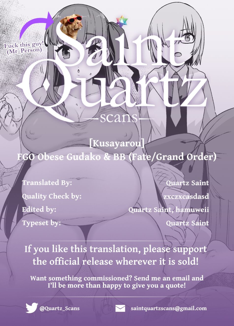 [Kusayarou] FGO Obese Gudako & BB (Fate/Grand Order) [Saint Quartz Scans]