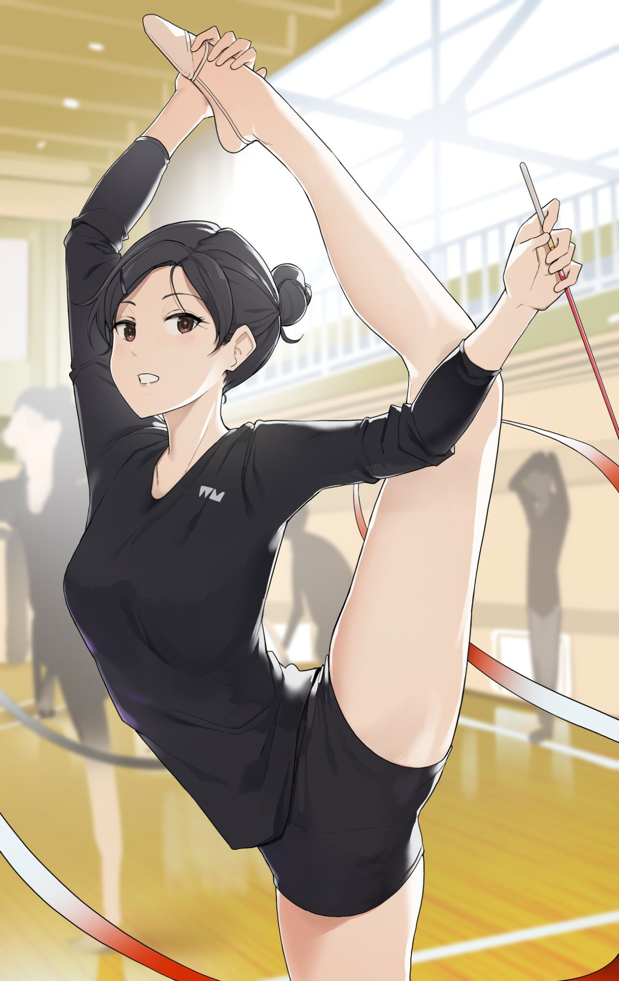 [Wakamatsu] Shintaisou Circle Joshi ga Kansetsu Kadouiki Meippai Tsukatte H suru Hanashi | The Rhythmic Gymnastics Girl Making Full Use of Her Flexibility During Sex