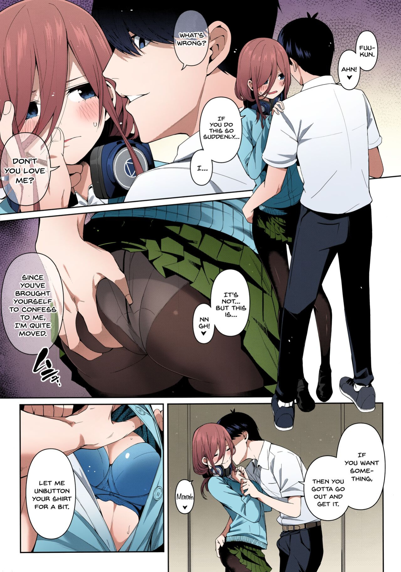 (C97) [Bad Mushrooms (Chicke III, 4why)] Miku no Mousou x Mousou | Miku's Delusion x Delusion (Gotoubun no Hanayome) [SPDSD] [Black Grimoires] [Colorized]