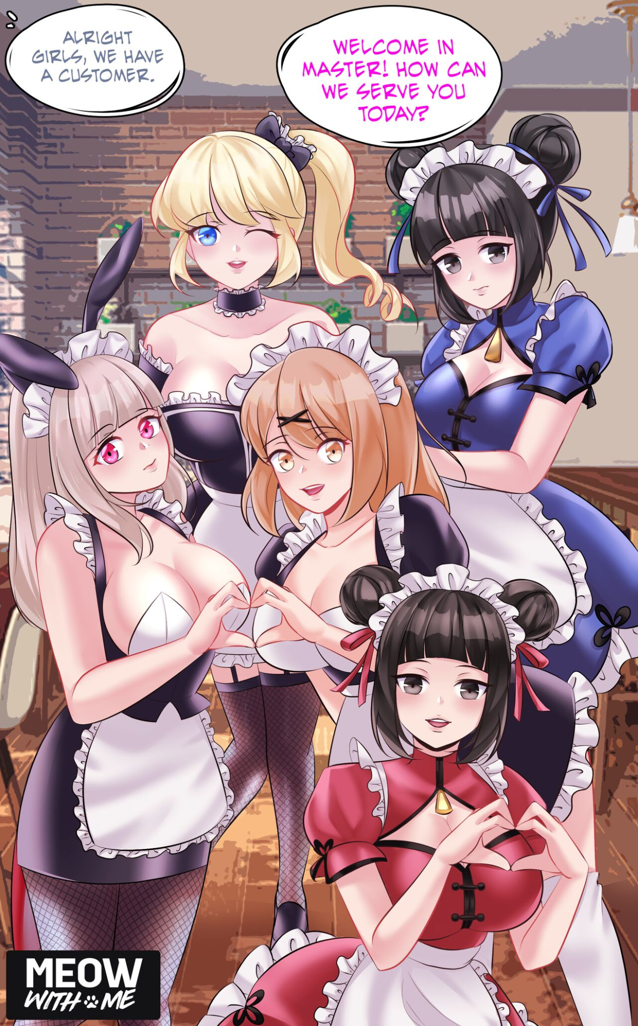 Maid Collaboration Group Gender Bender [MeowWithme]