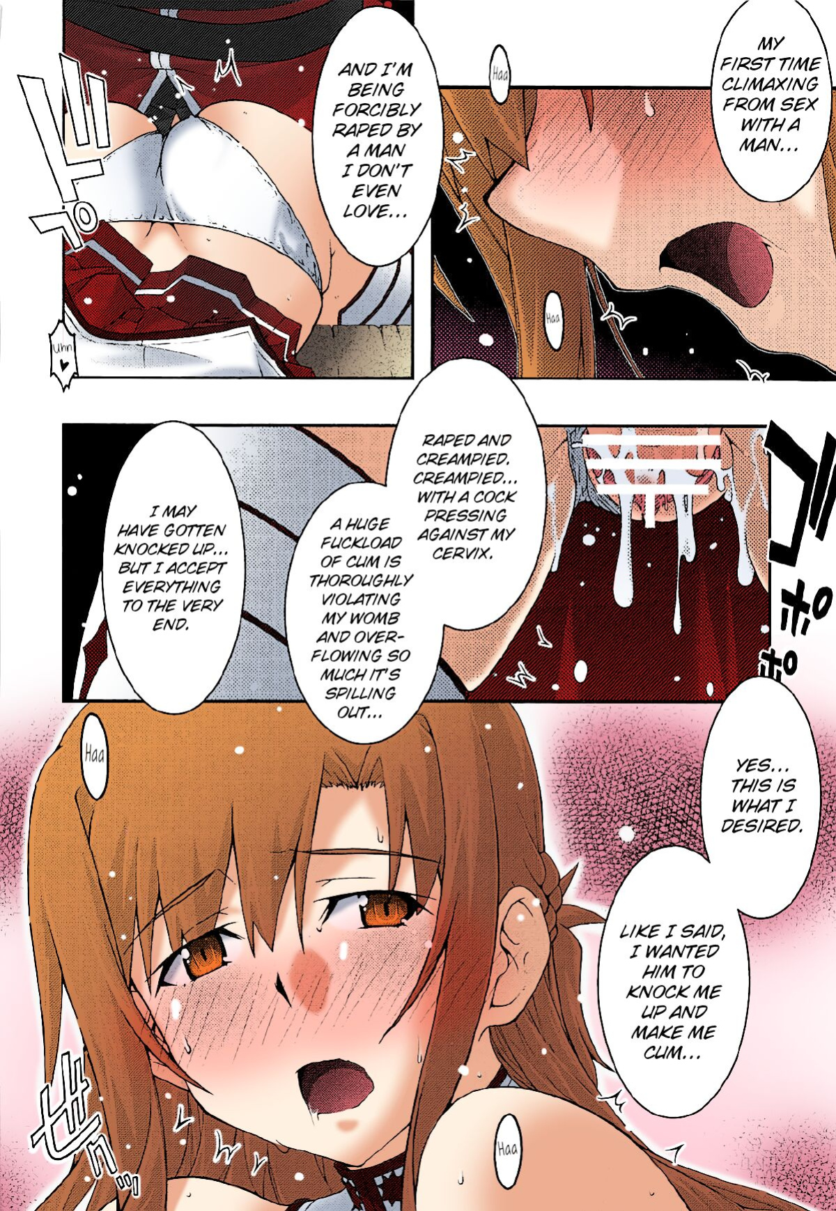 [sandglass (Uyuu Atsuno)] ochiru -asuna3- (Sword Art Online) [Brolen/Nisor][Colorized]