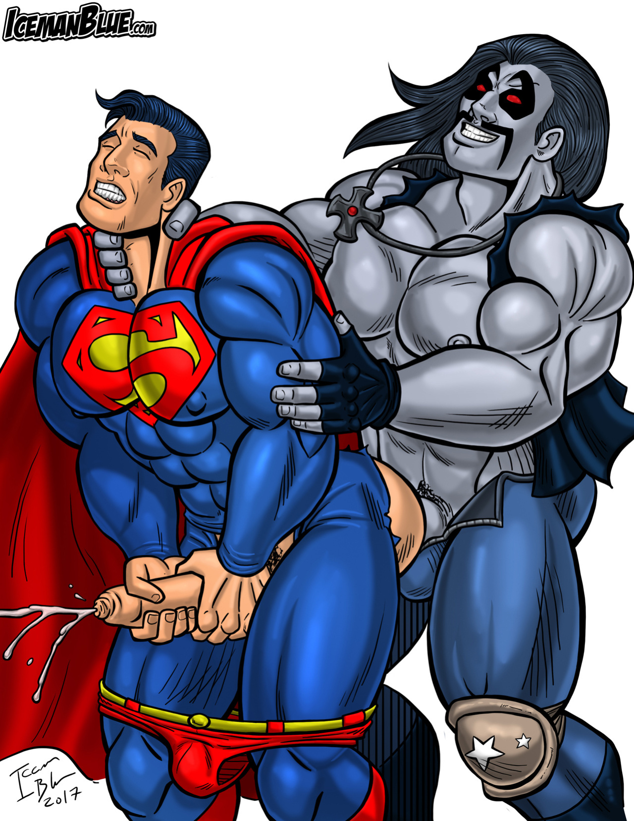 [Iceman Blue] Superman Vs. Lobo Pin-Up Set