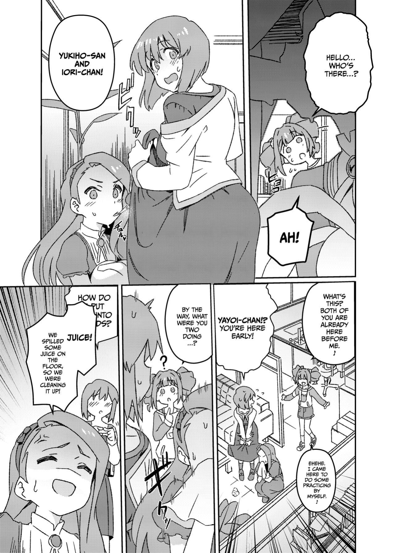 [Suimitsutou Koubou (Momo no Suidousui)] Yuki Chinpo Futanari Yukiho no Nioi de Yayoi ga Trip shichau Hon (THE iDOLM@STER) {Hennojin}