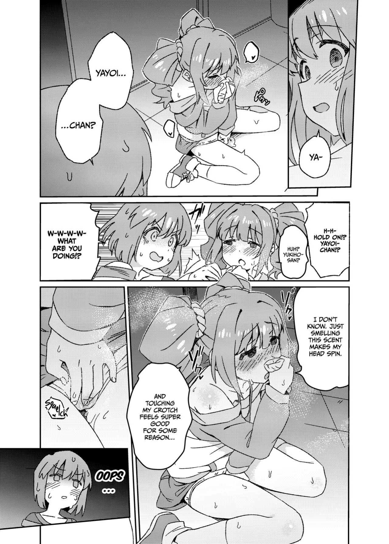 [Suimitsutou Koubou (Momo no Suidousui)] Yuki Chinpo Futanari Yukiho no Nioi de Yayoi ga Trip shichau Hon (THE iDOLM@STER) {Hennojin}