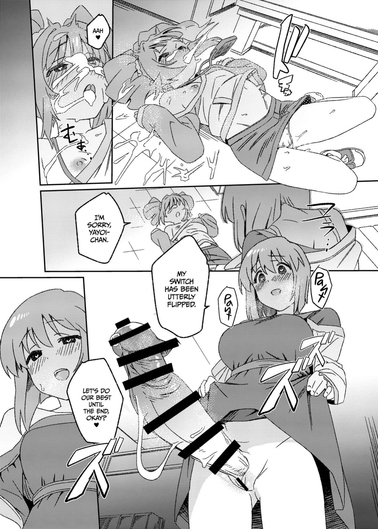 [Suimitsutou Koubou (Momo no Suidousui)] Yuki Chinpo Futanari Yukiho no Nioi de Yayoi ga Trip shichau Hon (THE iDOLM@STER) {Hennojin}