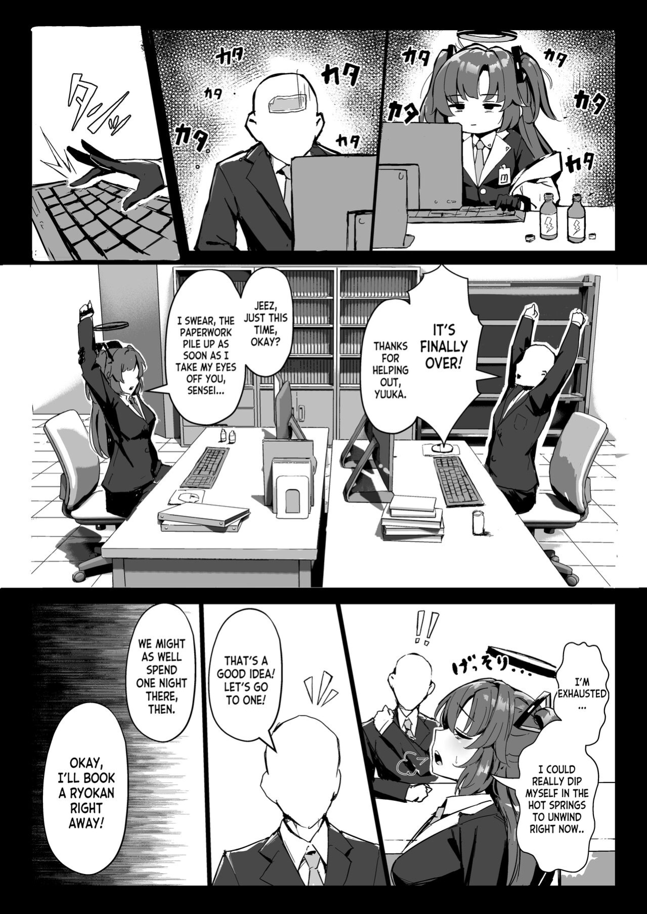 [Hoyhoy Colo] Seminar Kaikei wa Ecchi ga Shitai. Onsen Hen Zenpen (Blue Archive) [desudesu]