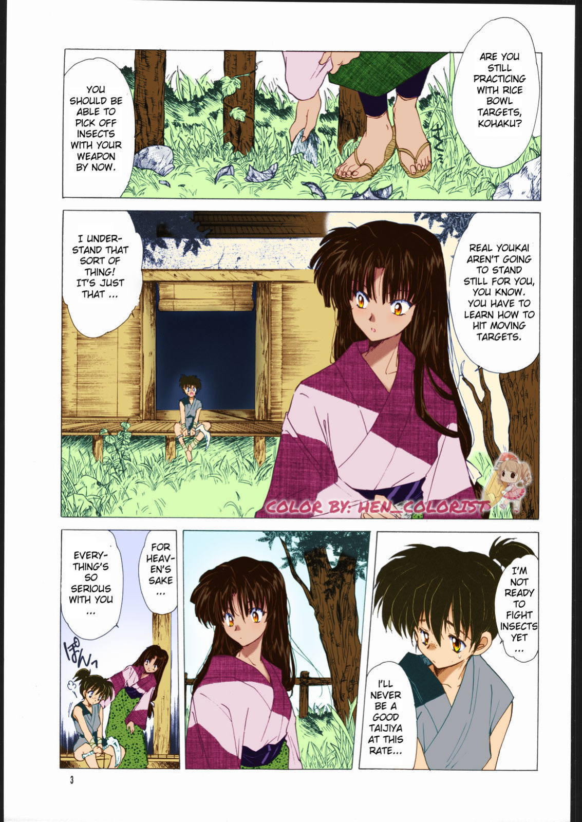 (C60) [Toko-ya (HEIZO, Kitoen)] Muku no Chi o Nagasu Ude | HOW TO SHED THE BLOOD OF INNOCENCE (Inuyasha) [Colorized]