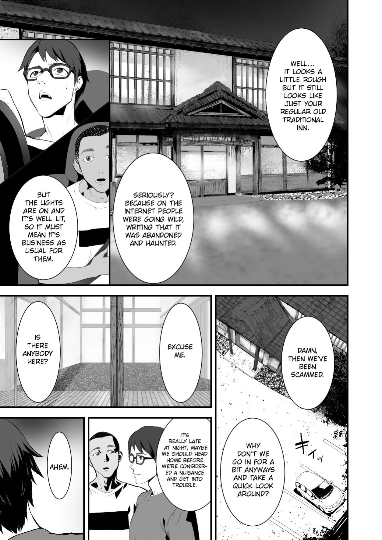 [Pink Sakuhin Okiba (Pink Taro)] Hairyokan de no Ero Kyoufu Taiken | A Terrifying Erotic Experience at an Abandoned Inn [LoF]