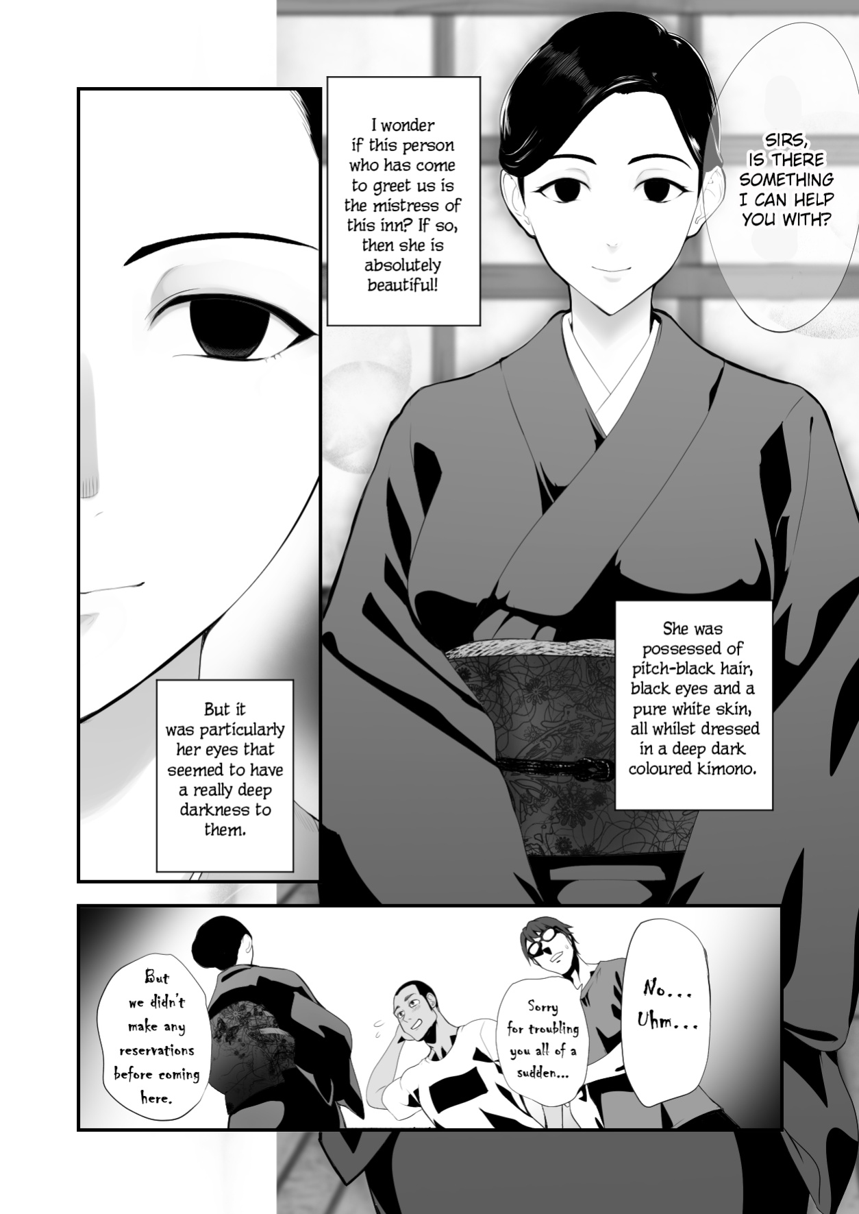 [Pink Sakuhin Okiba (Pink Taro)] Hairyokan de no Ero Kyoufu Taiken | A Terrifying Erotic Experience at an Abandoned Inn [LoF]