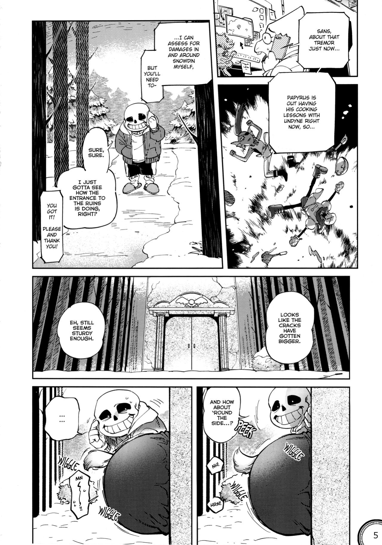 (Chou Kimi no Sentaku 2022) [Nambokuya (Namboku)] Kabe no Ana | Hole in the Wall (Undertale)