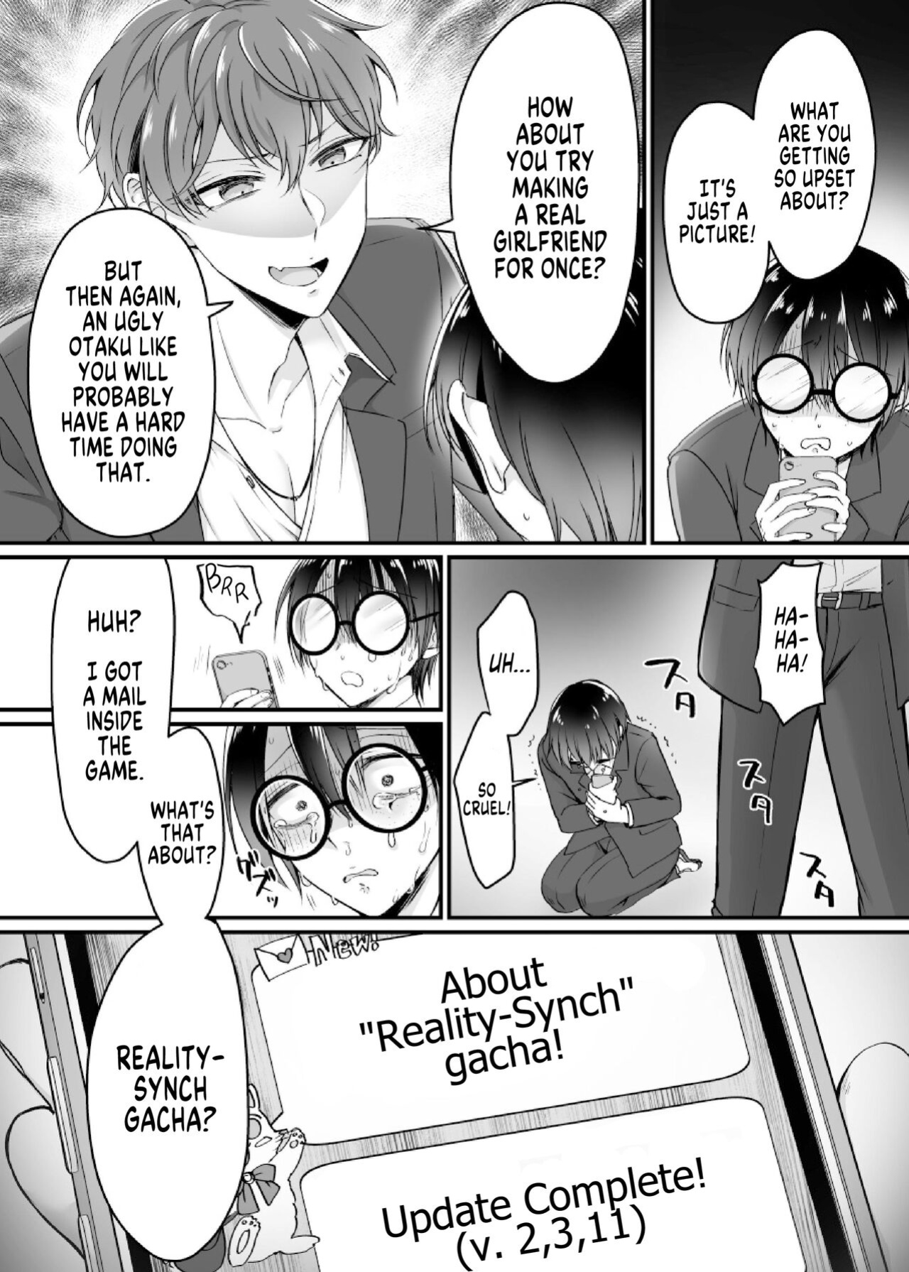 [Amuai Okashi Seisakusho (Moegi Oji-san, Namamugi)] Genjitsu Douki Gacha Nekura Otaku no Yome Chara ni Saserareta Ore | Reality-Synch Gacha How I got Turned Into The Waifu of a Gloomy Nerd [SachiKing]
