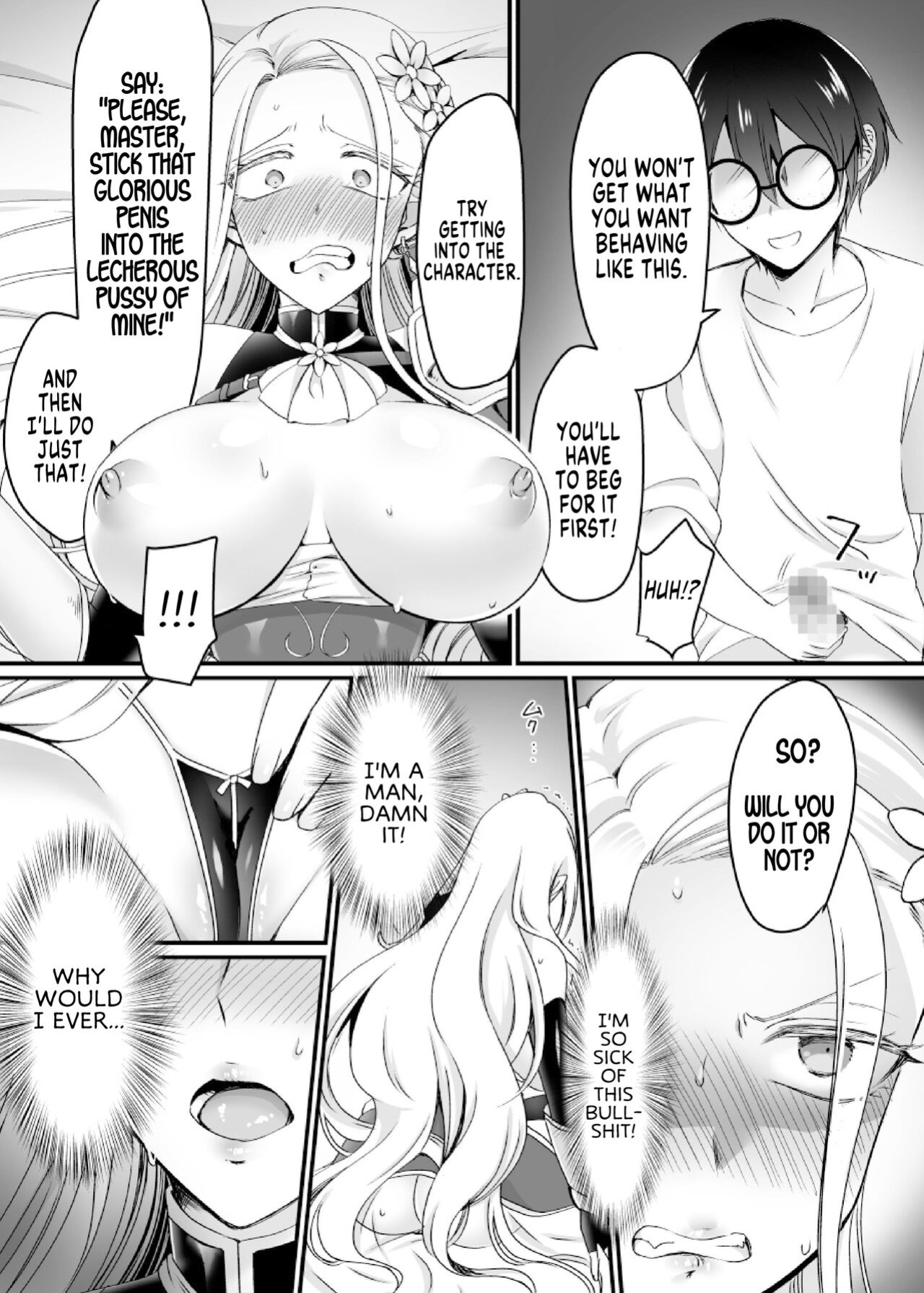 [Amuai Okashi Seisakusho (Moegi Oji-san, Namamugi)] Genjitsu Douki Gacha Nekura Otaku no Yome Chara ni Saserareta Ore | Reality-Synch Gacha How I got Turned Into The Waifu of a Gloomy Nerd [SachiKing]