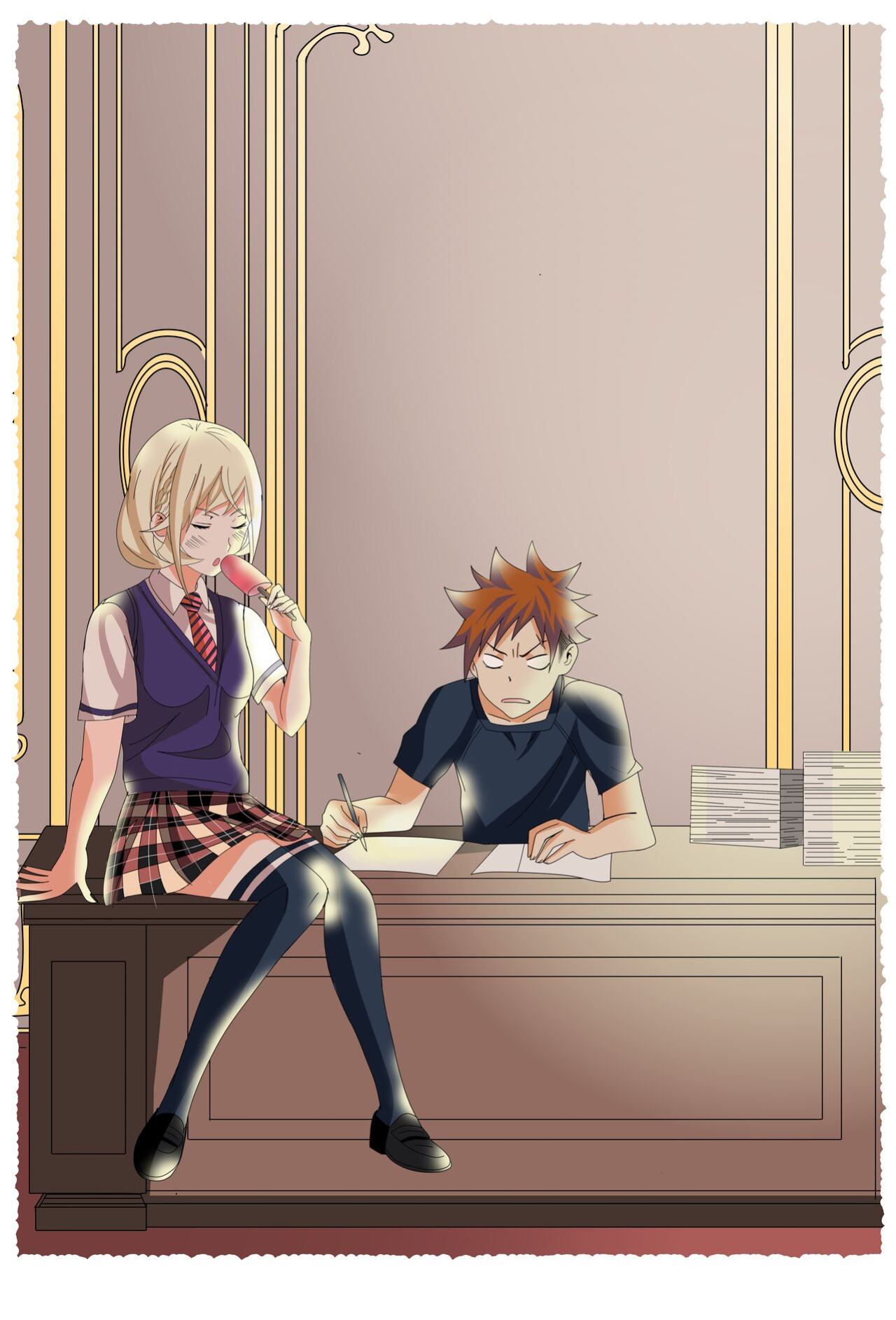 [ Hiyori chan] Soma and Erina summer vacation(Shokugeki no Soma)
