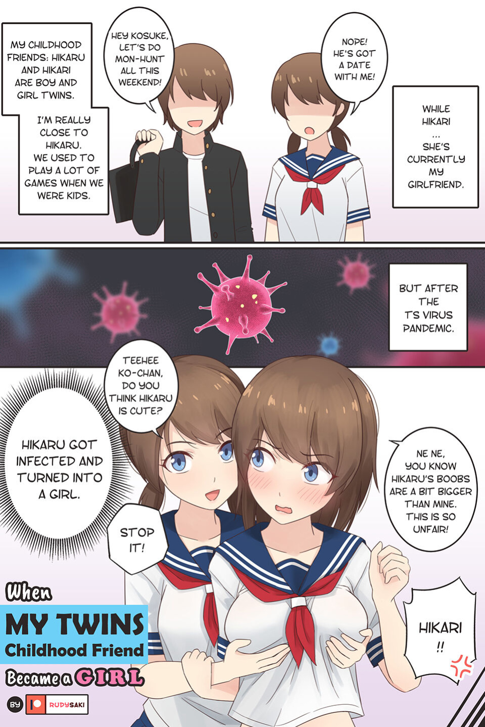 [RudySaki] When My Twins Childhood Friend Became a Girl