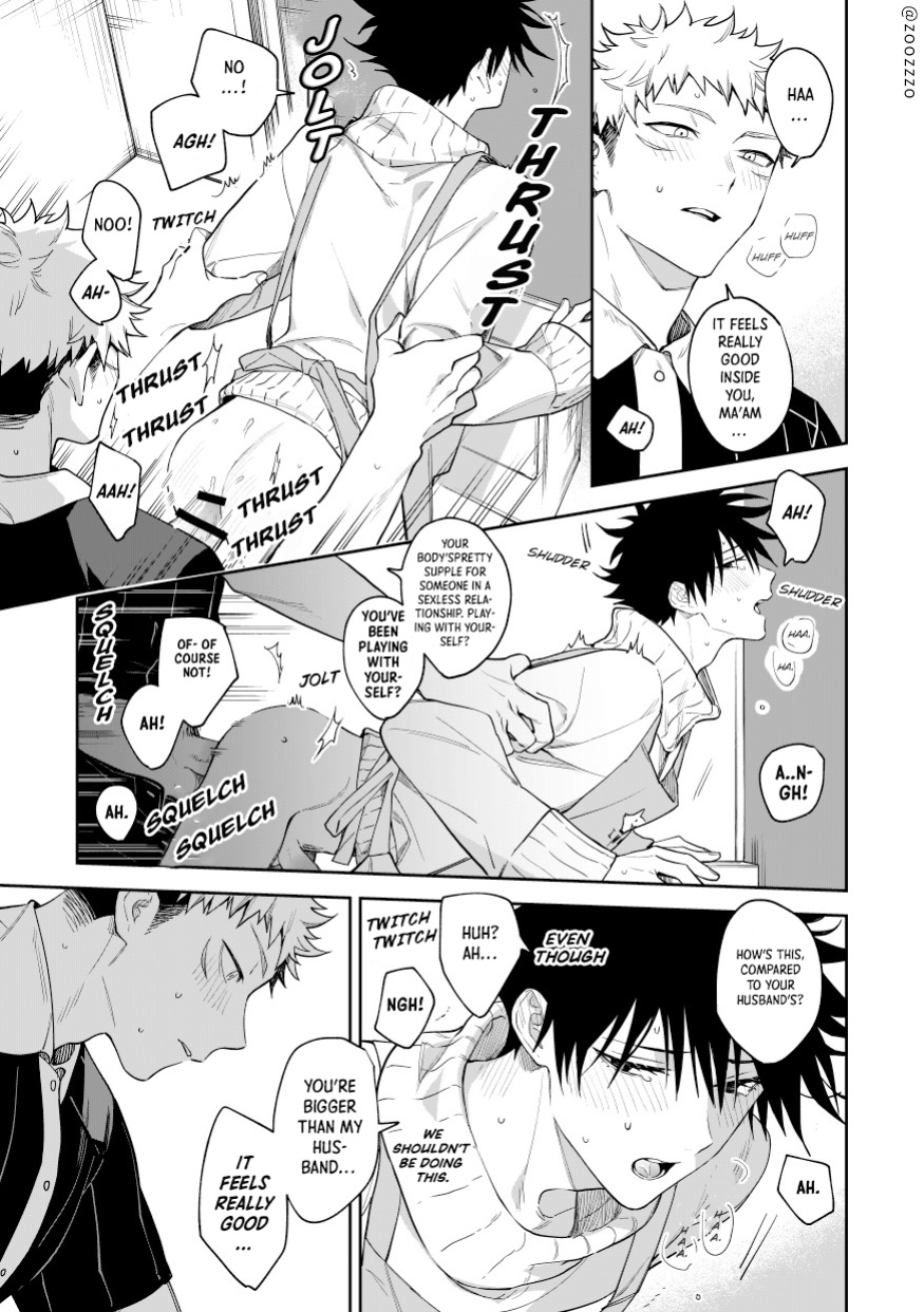 [Toichi (Gozouroppu)] Deliveryman and Apartment Complex Wife AV (Jujutsu Kaisen)