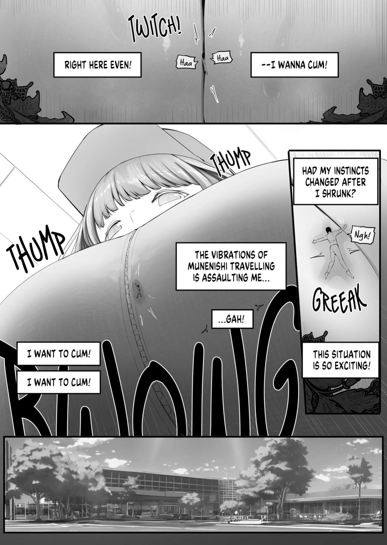 [Marushamo] Kouhai no Ooki Oppai ni Shimawareru | Between big boobs