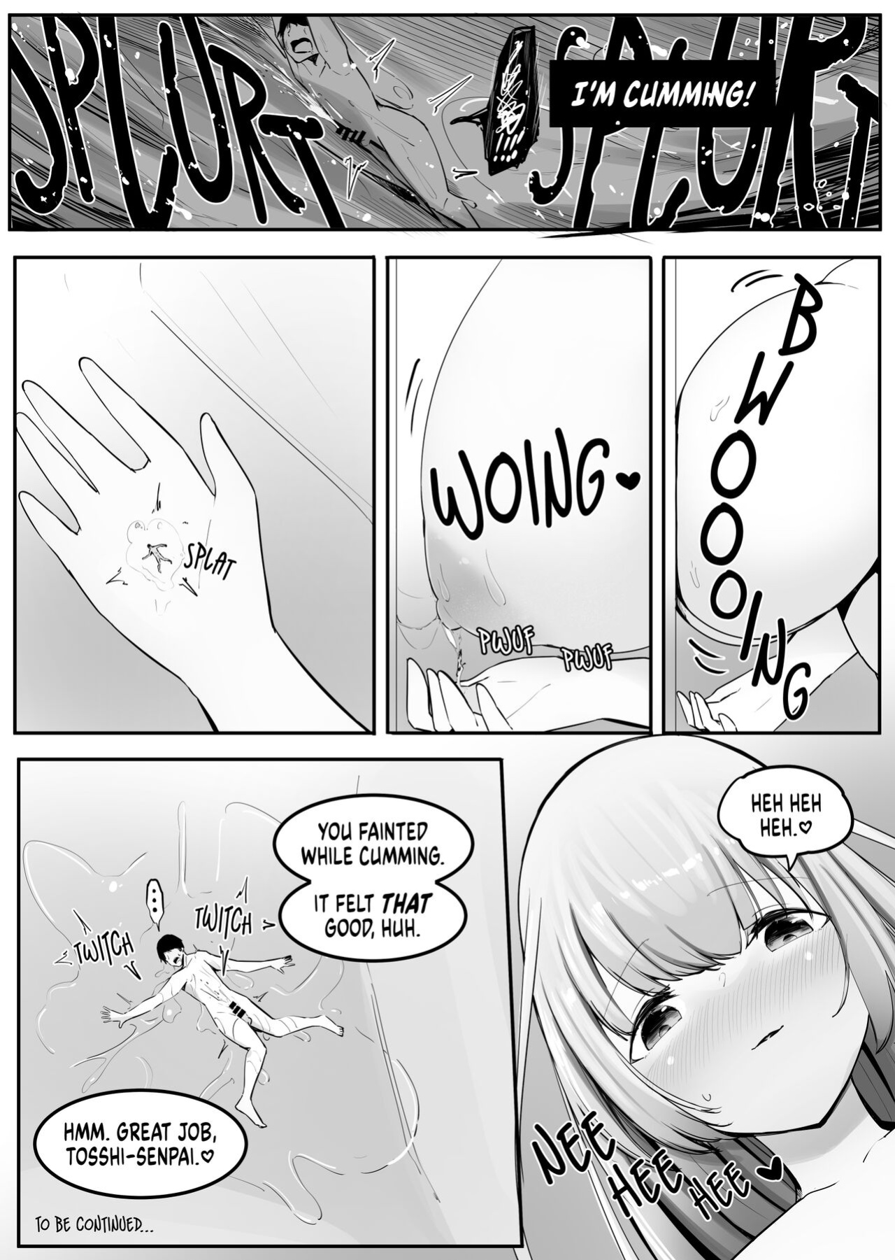 [Marushamo] Kouhai no Ooki Oppai ni Shimawareru | Between big boobs
