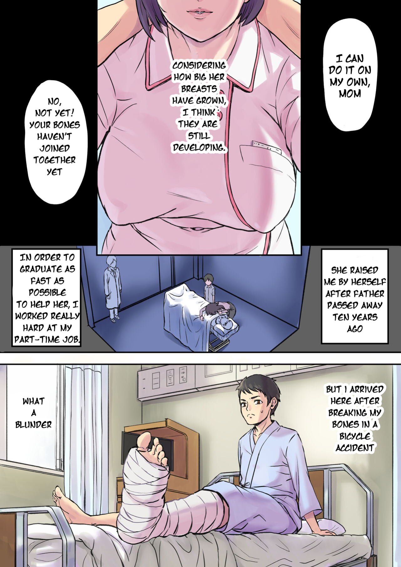 [Papuka (Shibire Hitsuji)] Tonari no Bed de Netorareru Kangoshi Jukubo | Milf Nurse Cuckolded on the bed next door