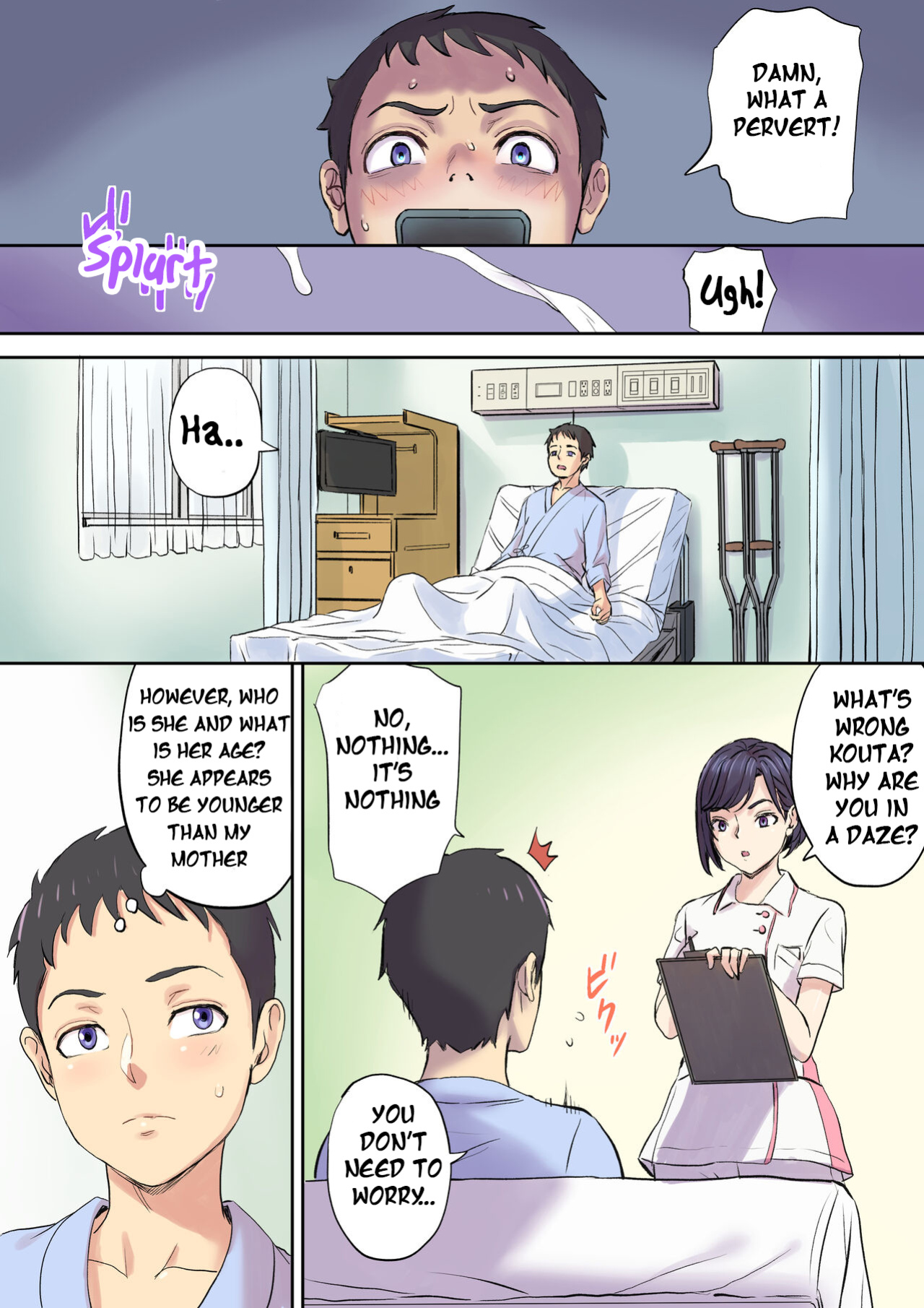 [Papuka (Shibire Hitsuji)] Tonari no Bed de Netorareru Kangoshi Jukubo | Milf Nurse Cuckolded on the bed next door
