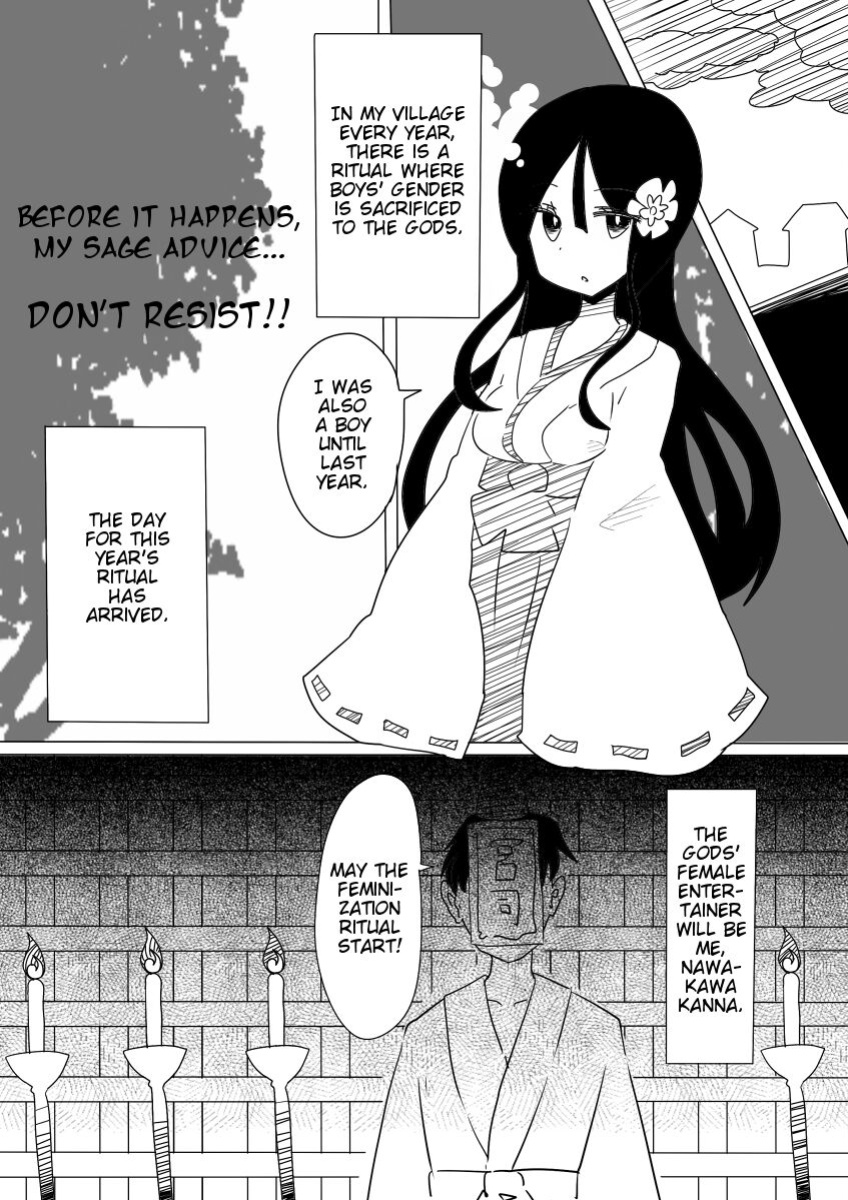 [Vae no Hakoniwa (Vae)] Otoboramura ni Tsutawaru Nyotaika no Gishiki to wa -Shun- | The Feminization Ritual in Otobora Village