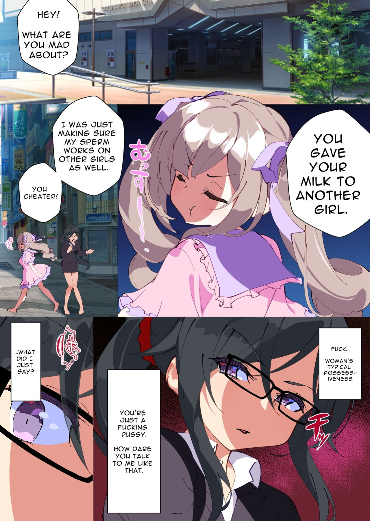 [A-WALKs (Fujishima Sei1go)] Otokogirai o Kojiraseta Onna ni Chinko Hayashite Mita Kekka | I Grew Some Dicks on those Man-hating Girls [Solid Rose]