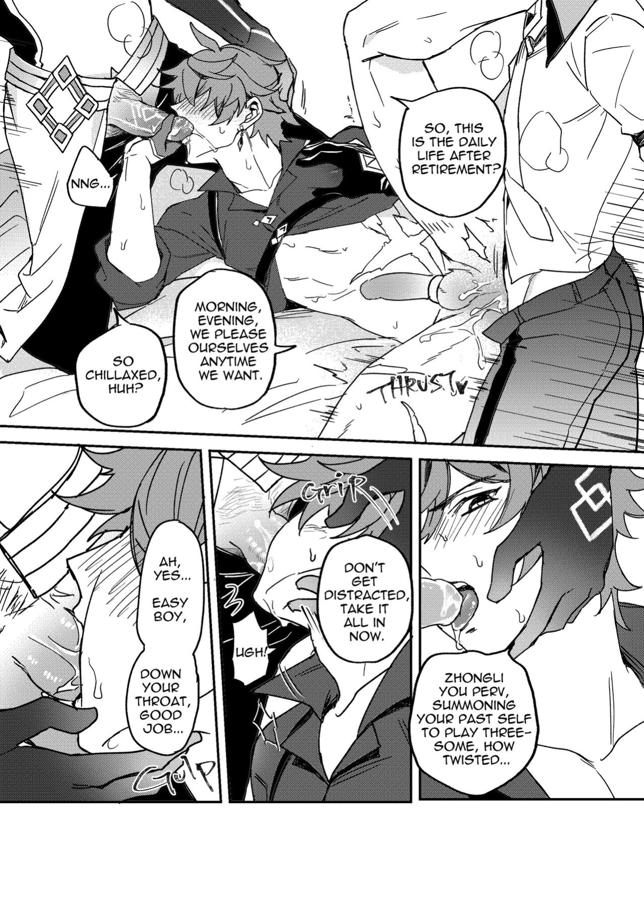 [megumignsn] Zhongli + Morax x Tartaglia (Genshin Impact)