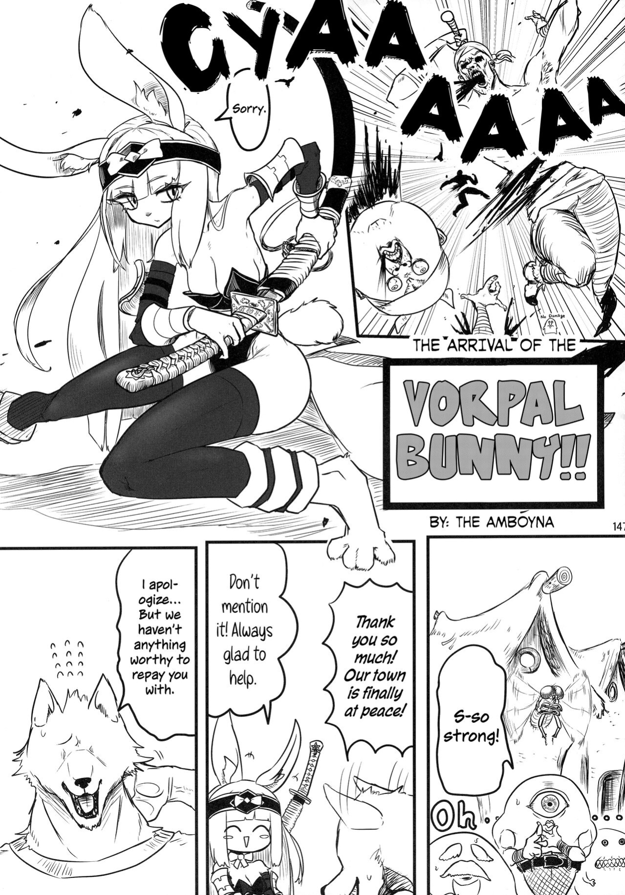(Kemoket 11) [Mayoineko (The Amboyna)] Vorpal bunny shutsugen!! | The arrival of the Vorpal Bunny!! (Kemo-mon Story) [Kinsei Translations]