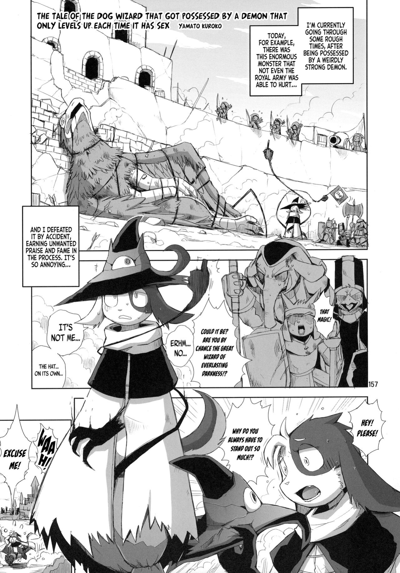 (Kemoket 11) [Mayoineko (Yamato Kuroko)] The tale of the dog wizard that got possessed by a demon that only levels up each time it has sex [Kinsei Translations]
