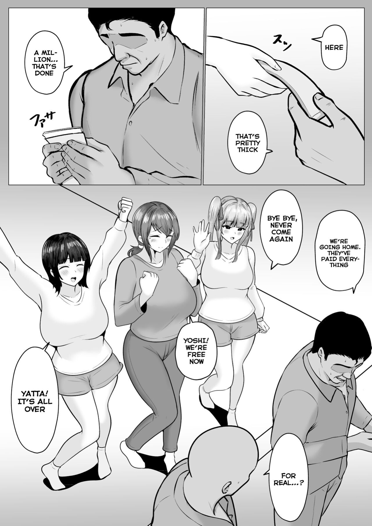 [Nekomimi to Kuro Mask (cielo)] Watashi-tachi JK Shimai wa Mama to Issho ni Papakatsu Shitemasu [Tomoshibi] [SquigglesJP]