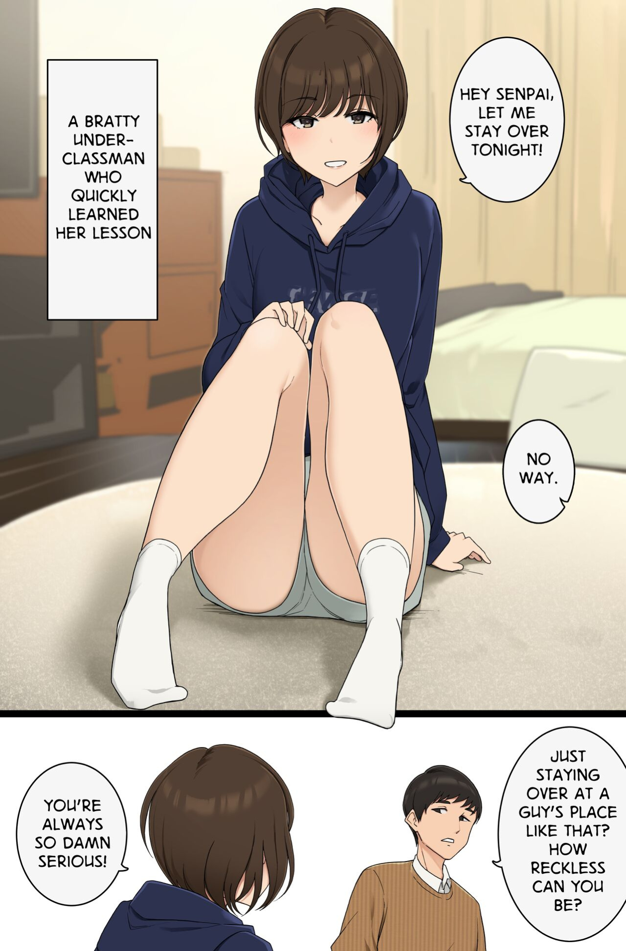 [Wakamatsu] Namaiki Bakkari Iu kedo Sugu Wakaraserarechau Kouhai-chan no Ohanashi | A Bratty Underclassman Who Quickly Learned Her Lesson