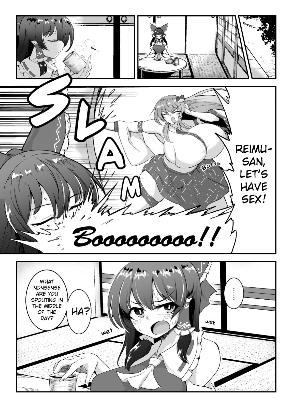 [Hadairo Rooibos Tea (Pandain)] Reimu-san, ecchi shimashou! (Touhou Project)