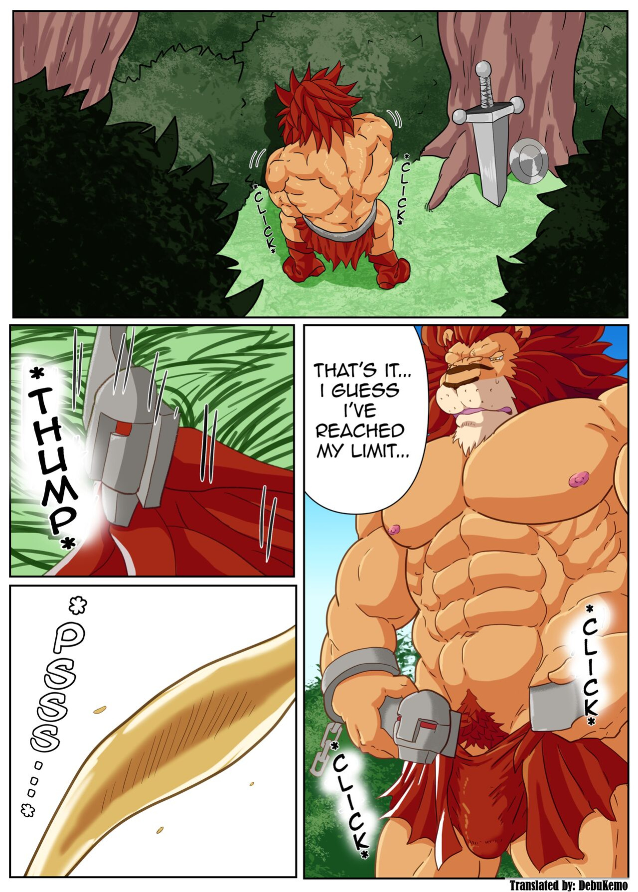 [Kuroneko to Taijutei (Tamineko)] Leo Kokuou no Shasei Kikou ~ Hajimari no Shasei to Kasshoku no Ou no Seitan | King Leo's Ejaculation Journey ~ First Ejaculation and Birth of the Dark King (Warzard) [DebuKemo]