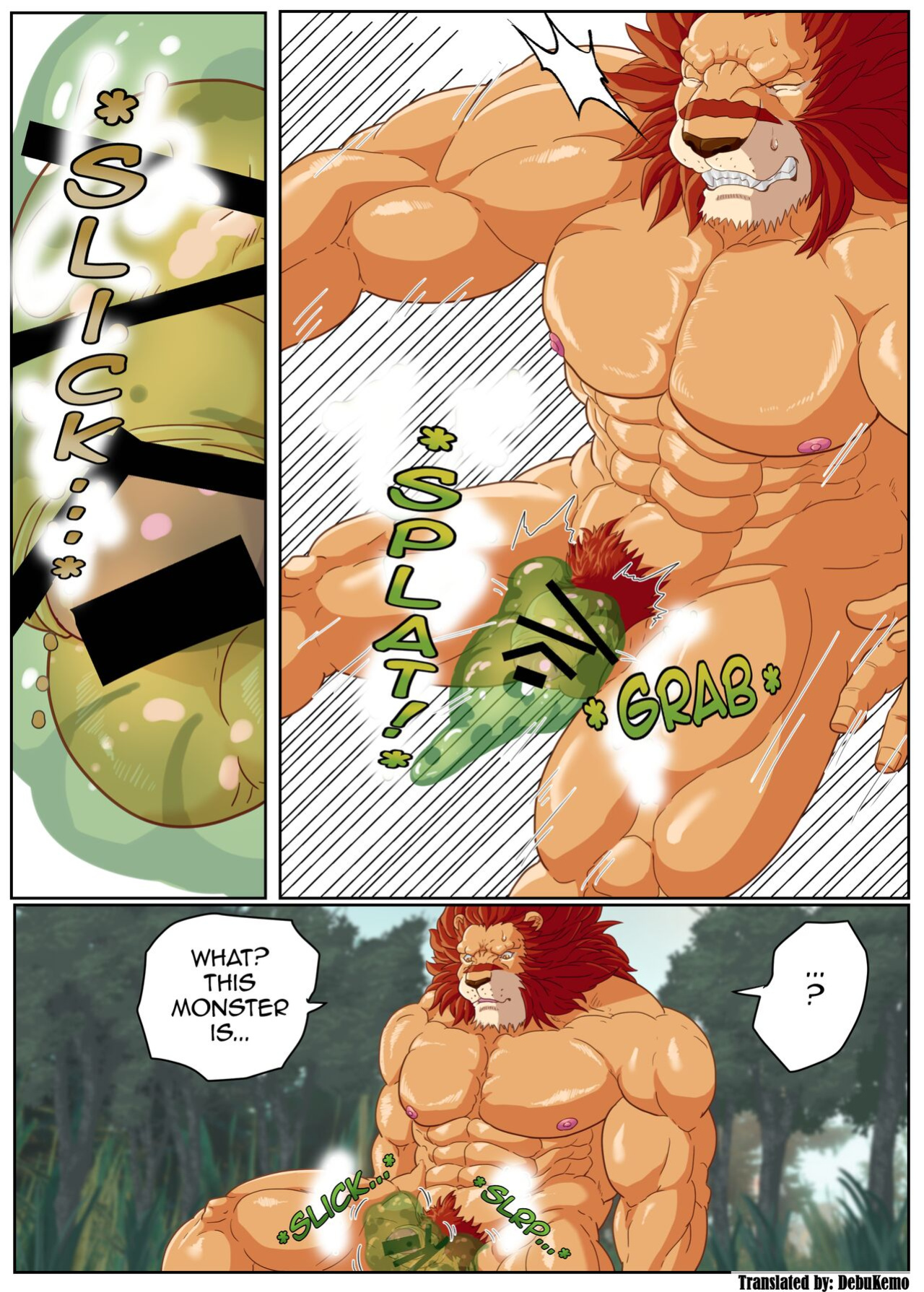 [Kuroneko to Taijutei (Tamineko)] Leo Kokuou no Shasei Kikou ~ Hajimari no Shasei to Kasshoku no Ou no Seitan | King Leo's Ejaculation Journey ~ First Ejaculation and Birth of the Dark King (Warzard) [DebuKemo]