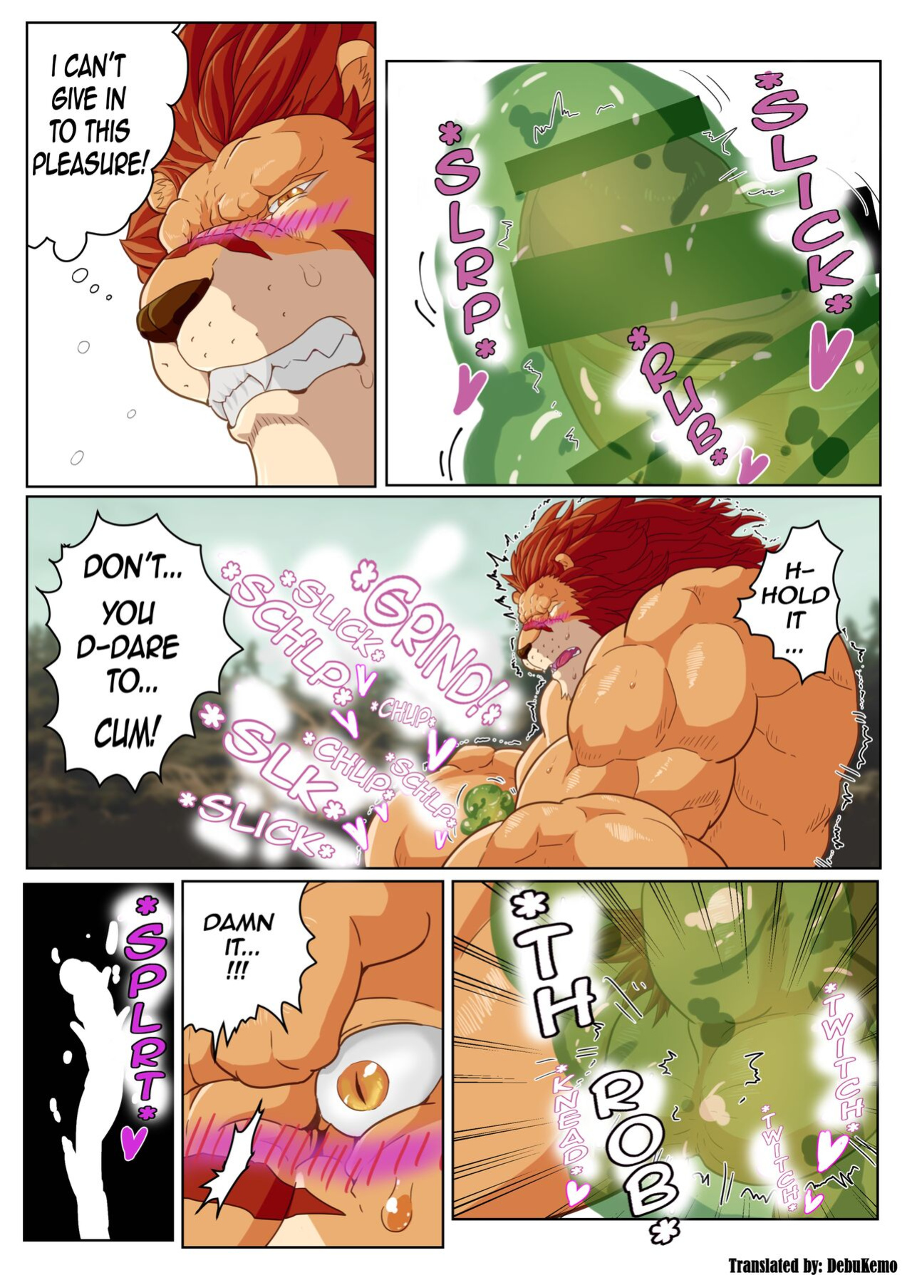 [Kuroneko to Taijutei (Tamineko)] Leo Kokuou no Shasei Kikou ~ Hajimari no Shasei to Kasshoku no Ou no Seitan | King Leo's Ejaculation Journey ~ First Ejaculation and Birth of the Dark King (Warzard) [DebuKemo]