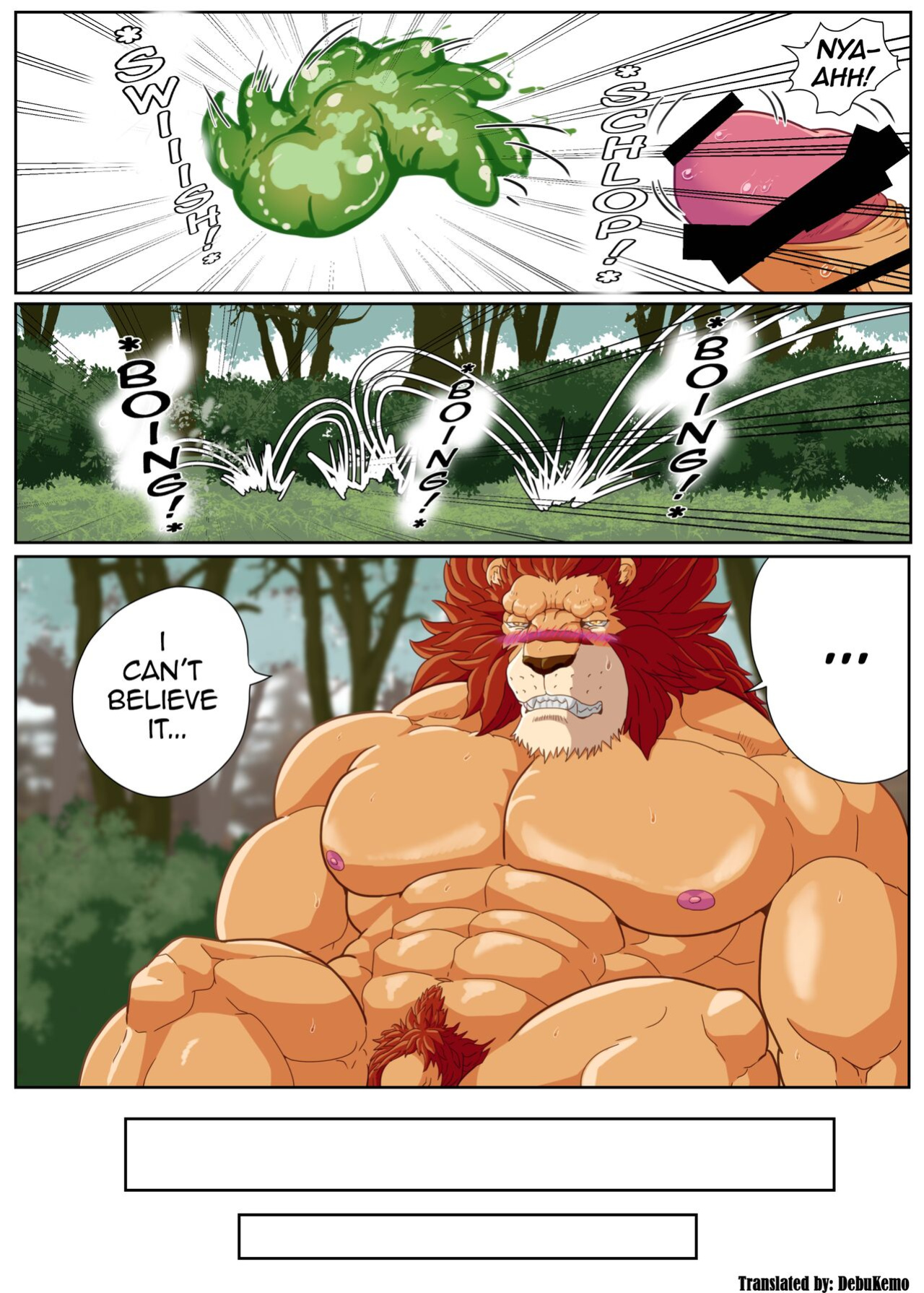 [Kuroneko to Taijutei (Tamineko)] Leo Kokuou no Shasei Kikou ~ Hajimari no Shasei to Kasshoku no Ou no Seitan | King Leo's Ejaculation Journey ~ First Ejaculation and Birth of the Dark King (Warzard) [DebuKemo]
