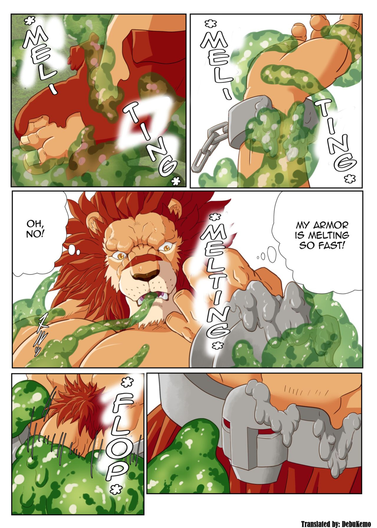 [Kuroneko to Taijutei (Tamineko)] Leo Kokuou no Shasei Kikou ~ Hajimari no Shasei to Kasshoku no Ou no Seitan | King Leo's Ejaculation Journey ~ First Ejaculation and Birth of the Dark King (Warzard) [DebuKemo]