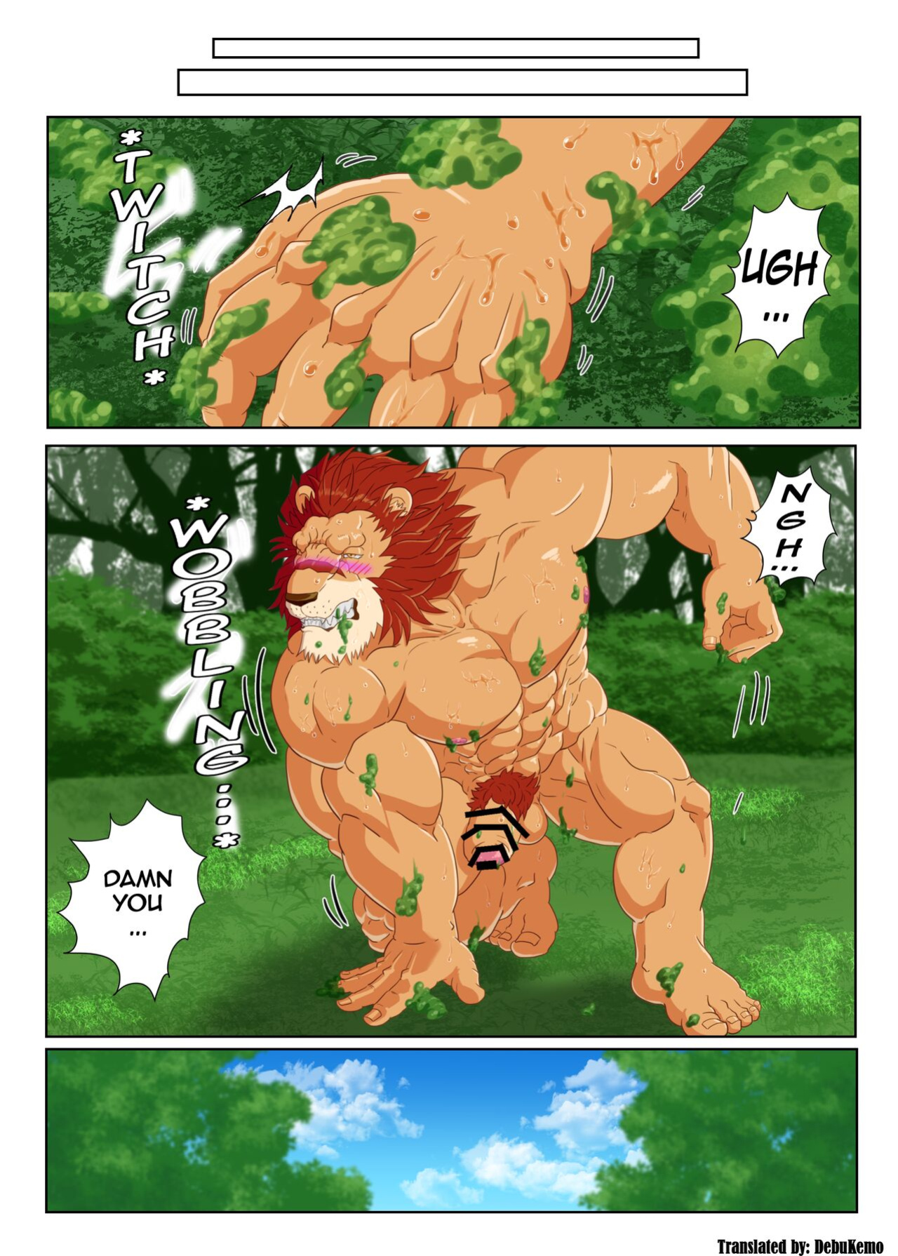 [Kuroneko to Taijutei (Tamineko)] Leo Kokuou no Shasei Kikou ~ Hajimari no Shasei to Kasshoku no Ou no Seitan | King Leo's Ejaculation Journey ~ First Ejaculation and Birth of the Dark King (Warzard) [DebuKemo]