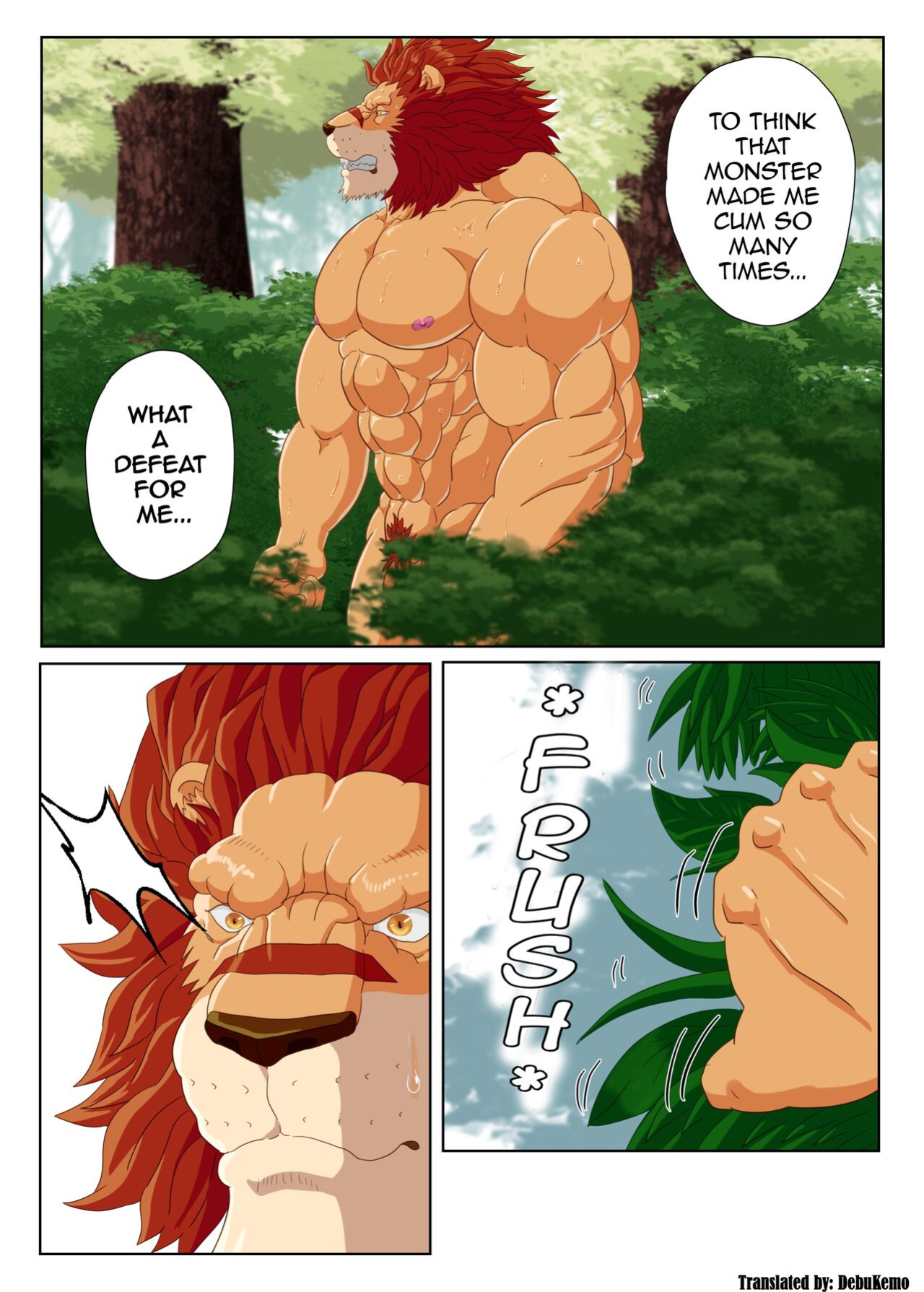 [Kuroneko to Taijutei (Tamineko)] Leo Kokuou no Shasei Kikou ~ Hajimari no Shasei to Kasshoku no Ou no Seitan | King Leo's Ejaculation Journey ~ First Ejaculation and Birth of the Dark King (Warzard) [DebuKemo]