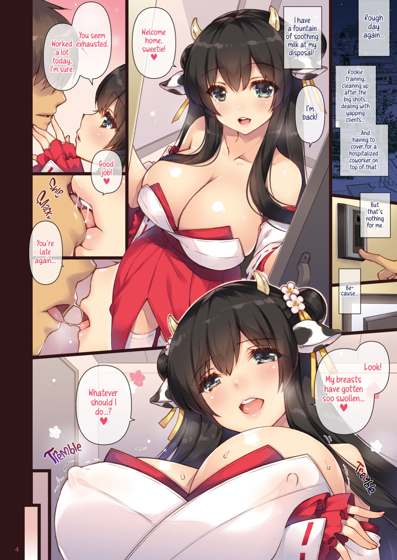 [Shigunyan (Shigunyan)] Ema ni Onegai Ushi -Ushi Miko Bonyuu Nama Shibori- | A Wish Upon the Ox -The Ox Priestess' Fresh Milk- [Shiromaru]