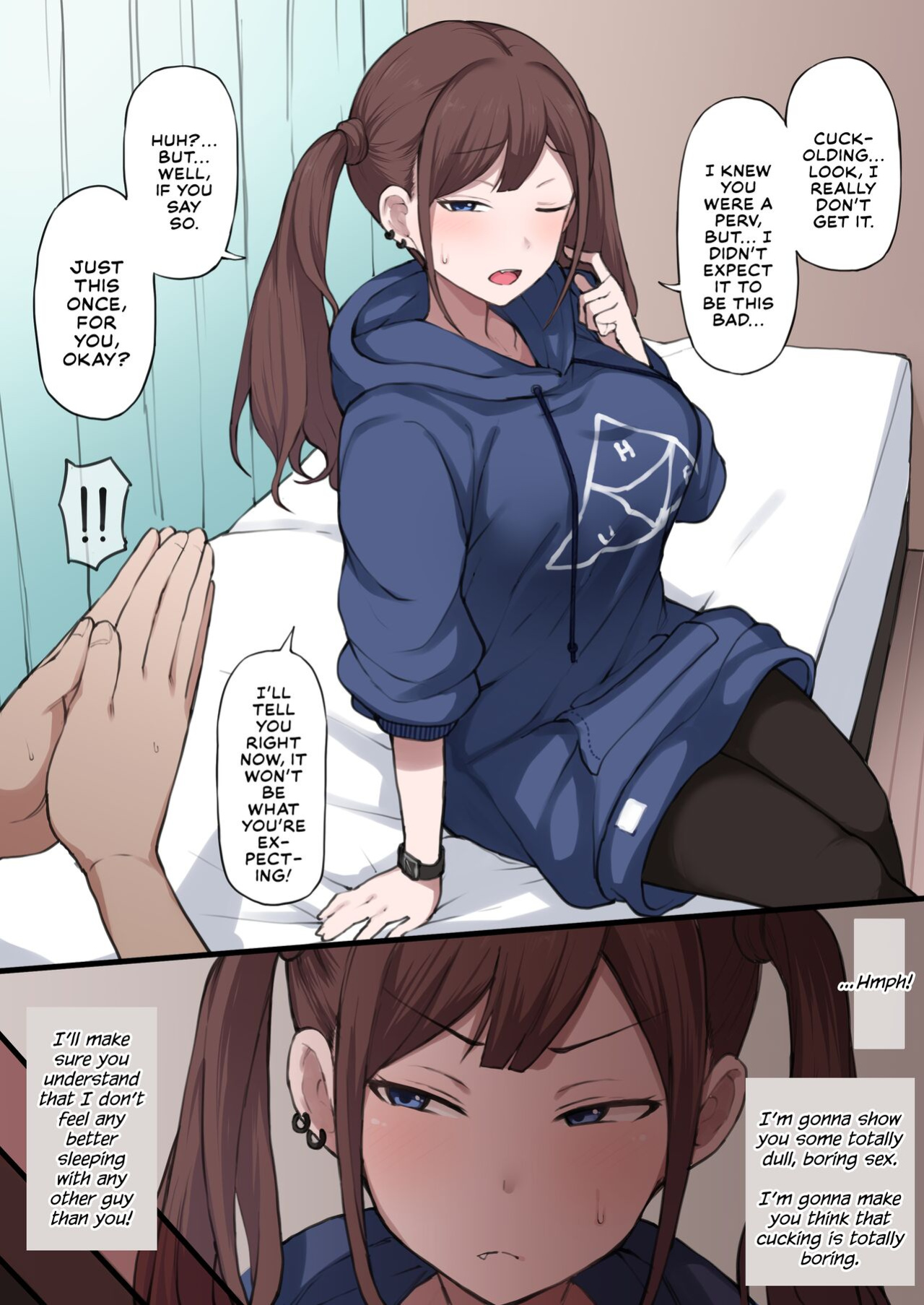 [Doushia (Terasu MC)] Boku no Netorase Seiheki ni Tsukiatte kureru Kanojo | A Girlfriend Who Plays Along with My Cuckold Fetish + Prequel [Defan752 & Tekkamaki]