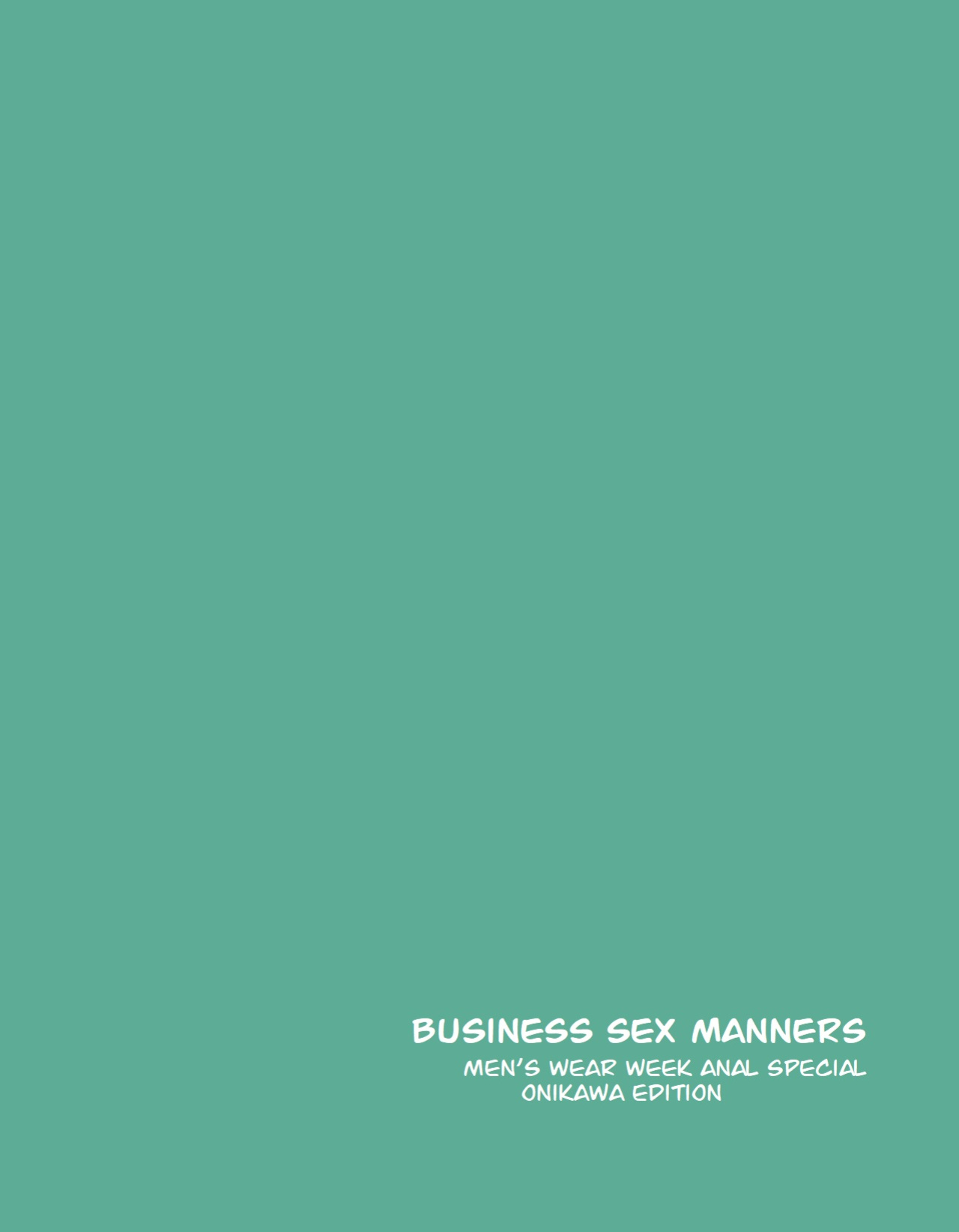 [Tokyo Prominence Tomato] Business Sex Manners: Men's Wear Week Anal Special Onikawa Edition