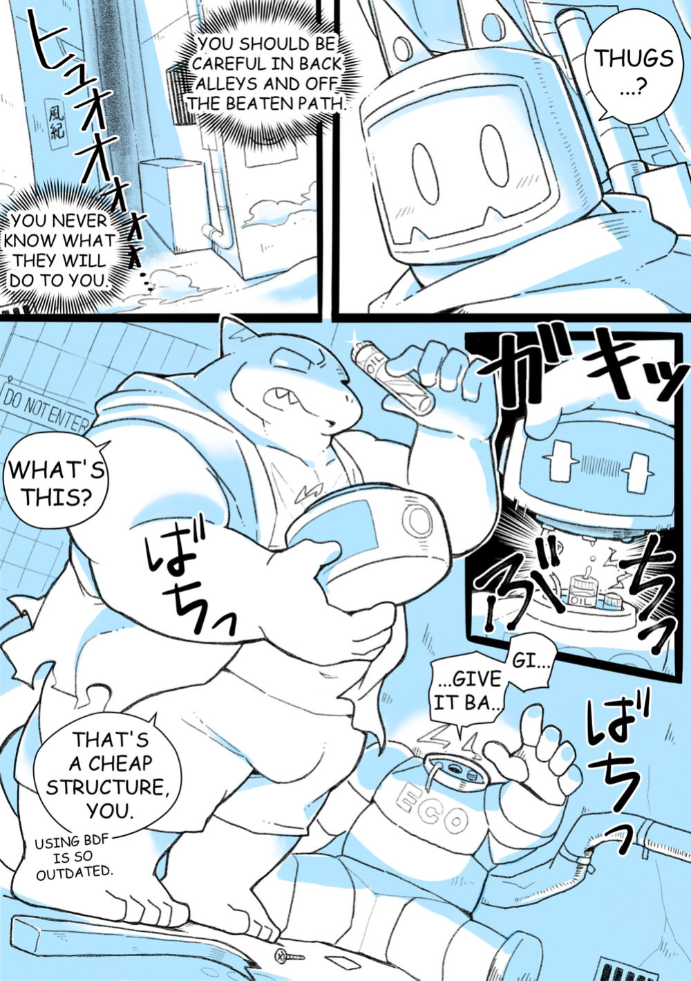 [allstatus3 (Oomori)] RoboHead's Naughty Encounter with a Shark Beastman Ep. 2 [Eng]