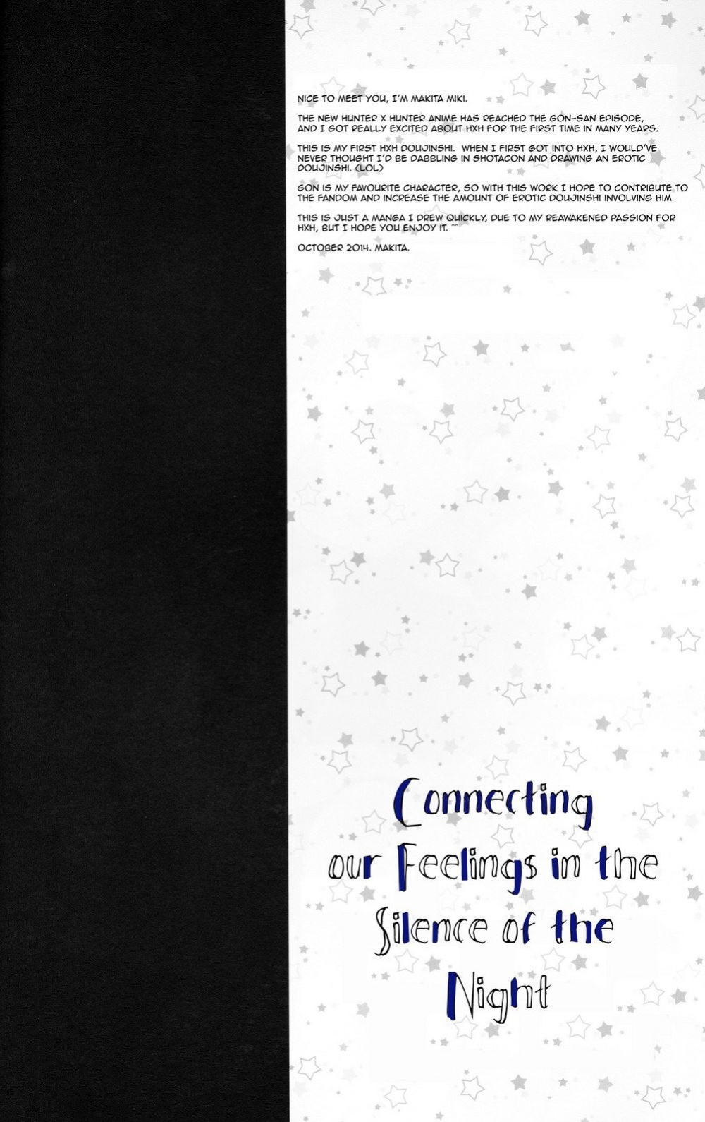 (Shota Scratch 24) [Tanbo (Makita Miki)] Yoru no Shijima ni Omoi o Hasete | Connecting our Feelings in the Silence of the Night (Hunter x Hunter) [Willeke4439]