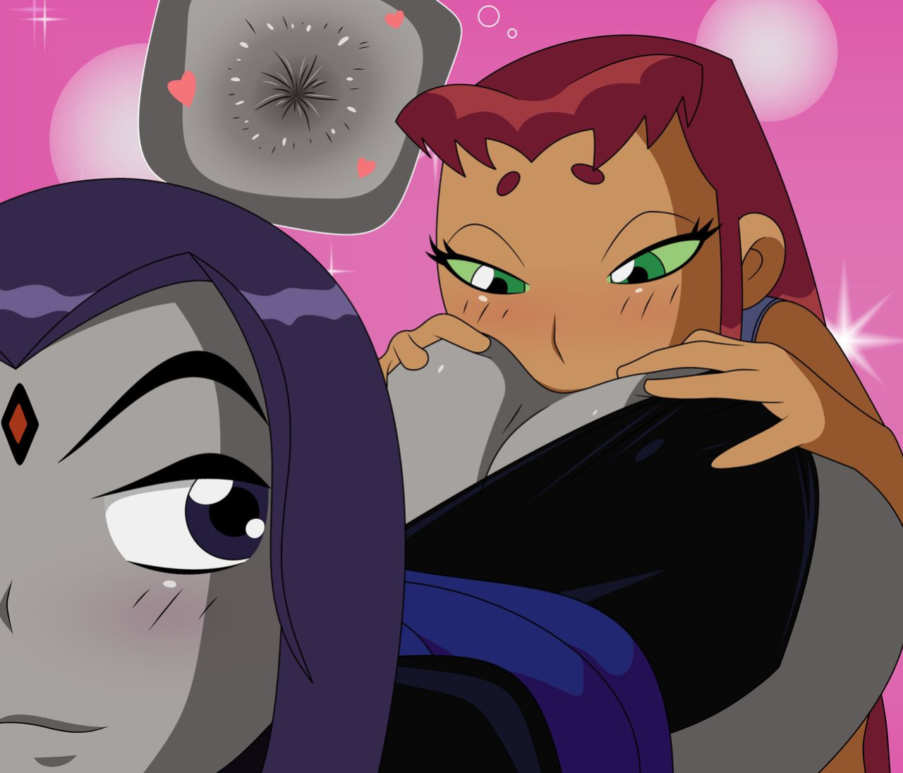 As Punishment For Her Sins, Raven Must Have Sex With Starfire And Blackfire